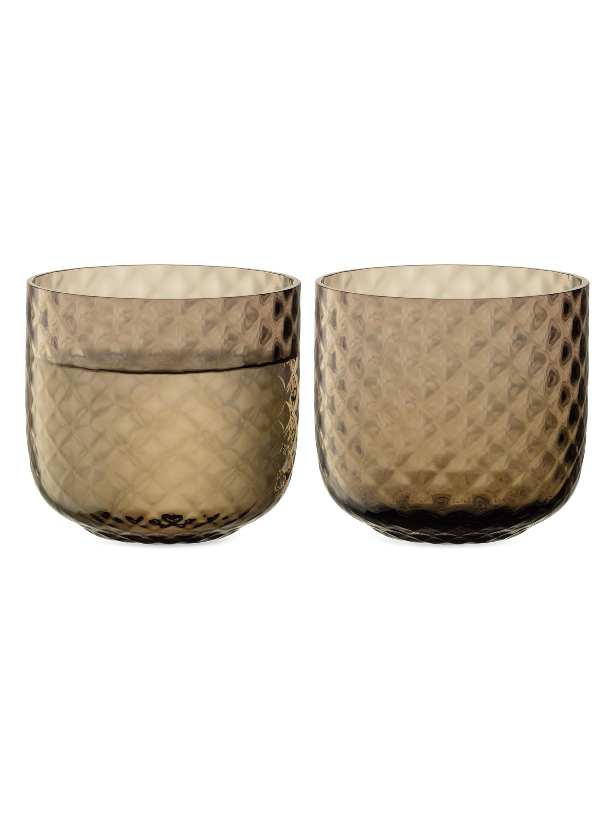 LSA Dapple 2-Piece Tumbler Set - Earth Brown