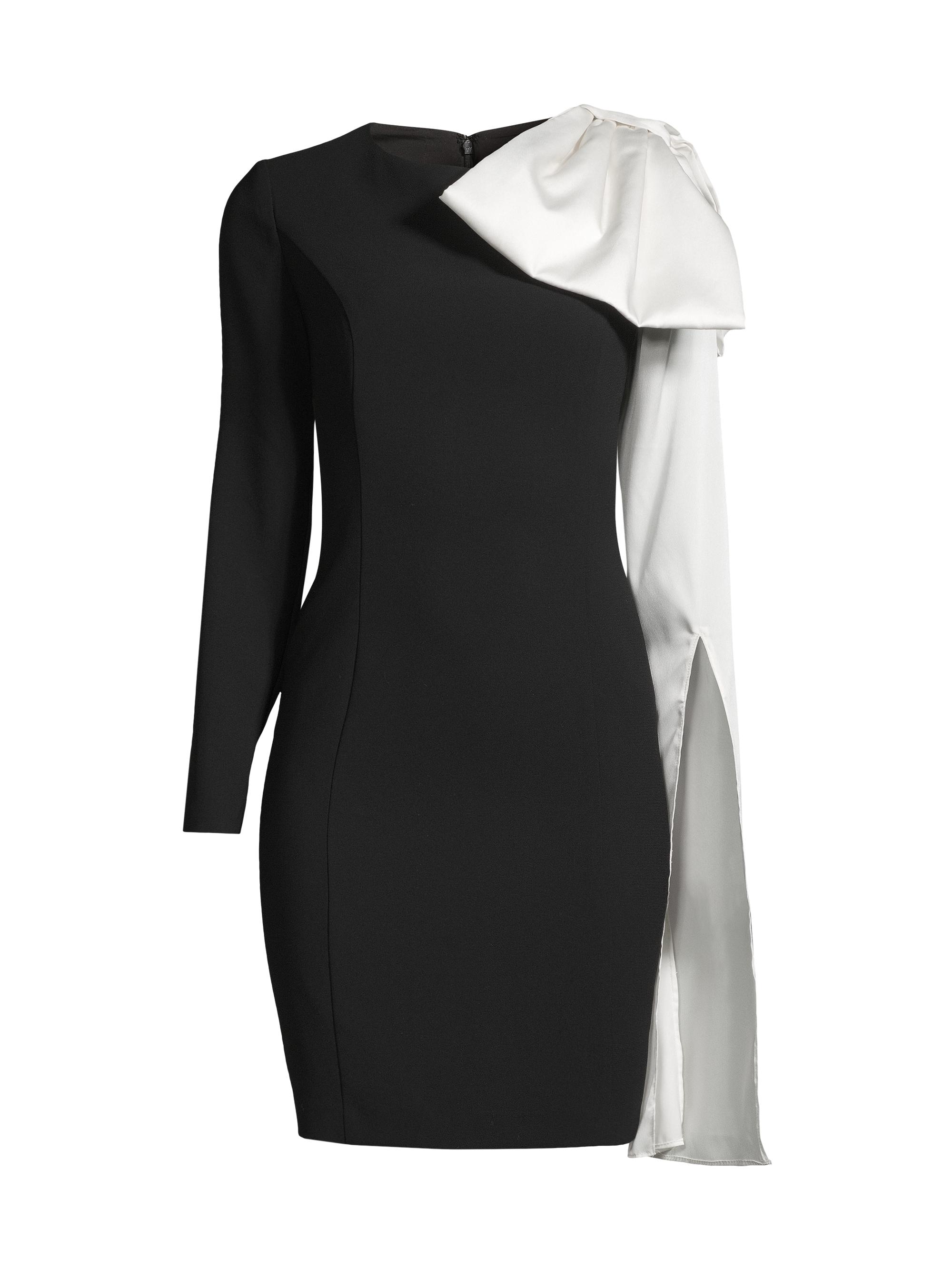 Shani Women's Crepe Bow-Sleeve Minidress - Black