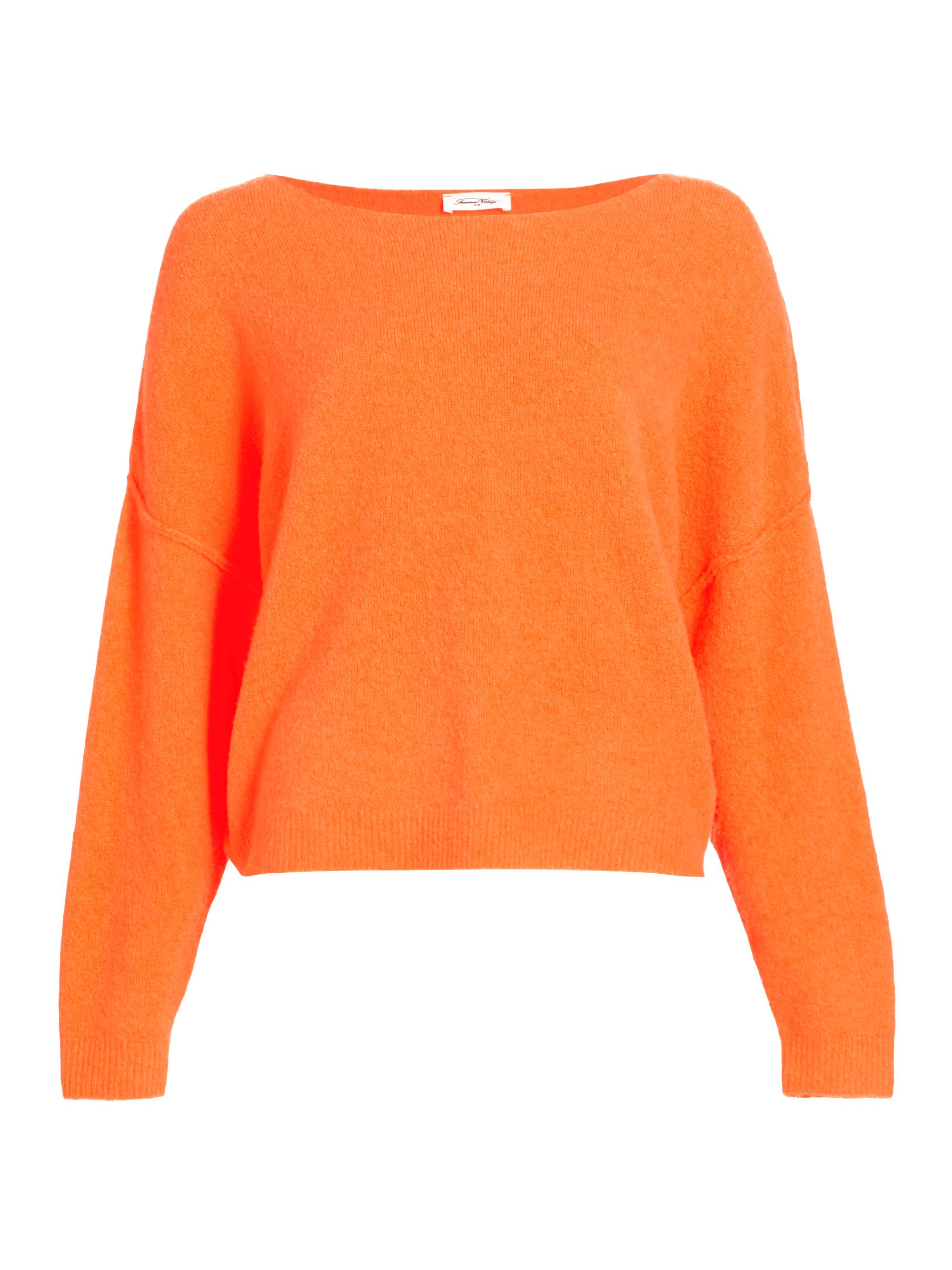 American Vintage Women's Damsville Boatneck Sweater - Orange Fluo