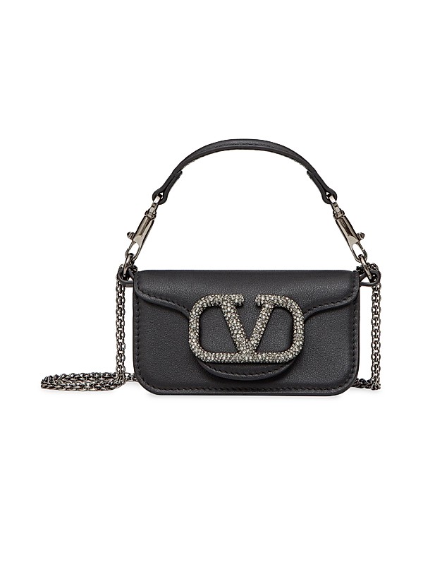 Shop Valentino Garavani Locò Micro Bag With Chain And Jewel Shop Valentino Garavani Locò Micro Bag With Chain And Jewel