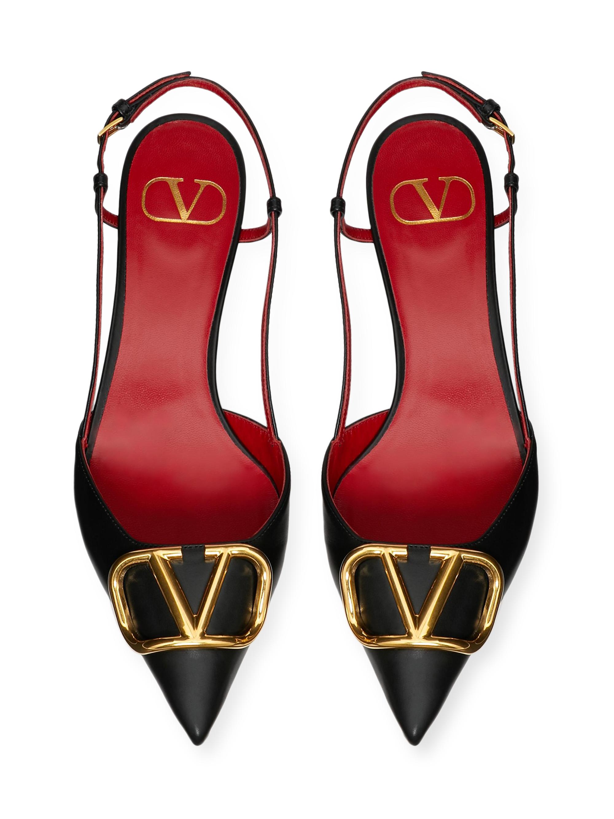 Valentino Garavani VLogo Signature Calfskin Slingback Pumps 40MM