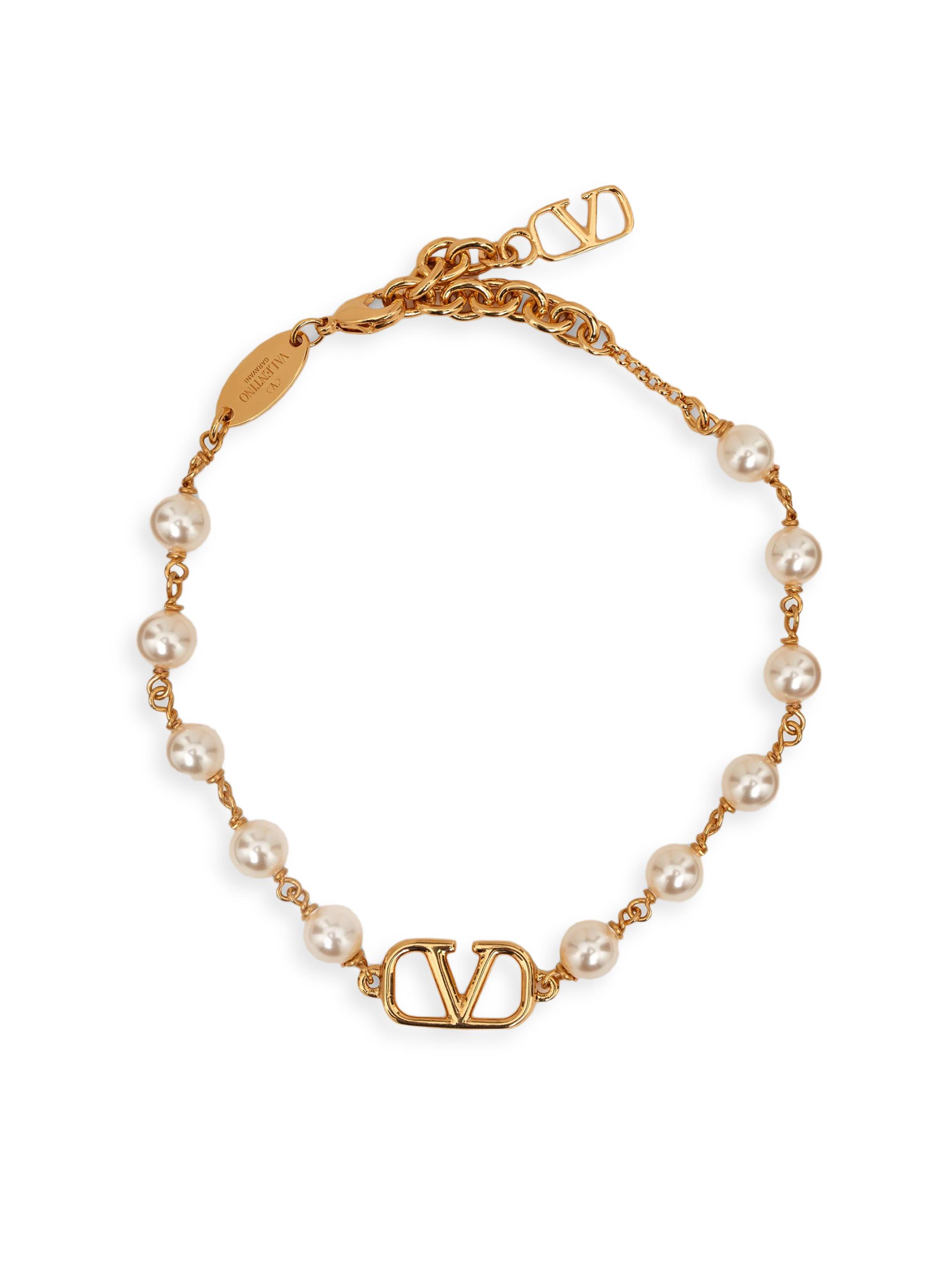 Valentino Garavani Women's VLogo Signature Bracelet With Pearls - Gold