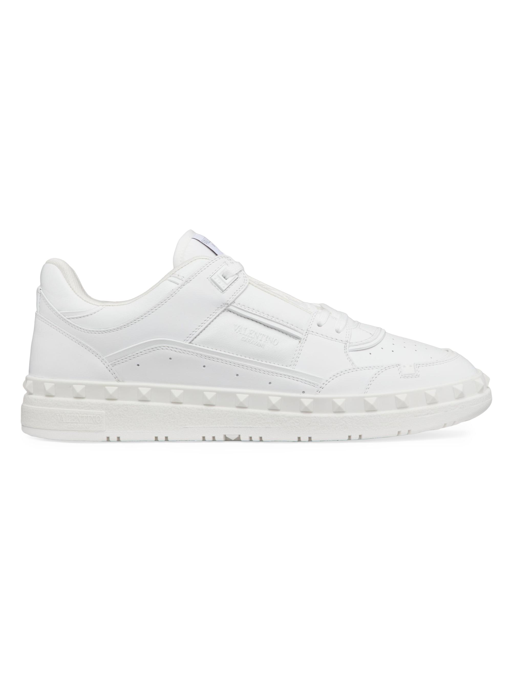 Valentino Garavani Cityplanet studded low-top sneakers - Neutrals