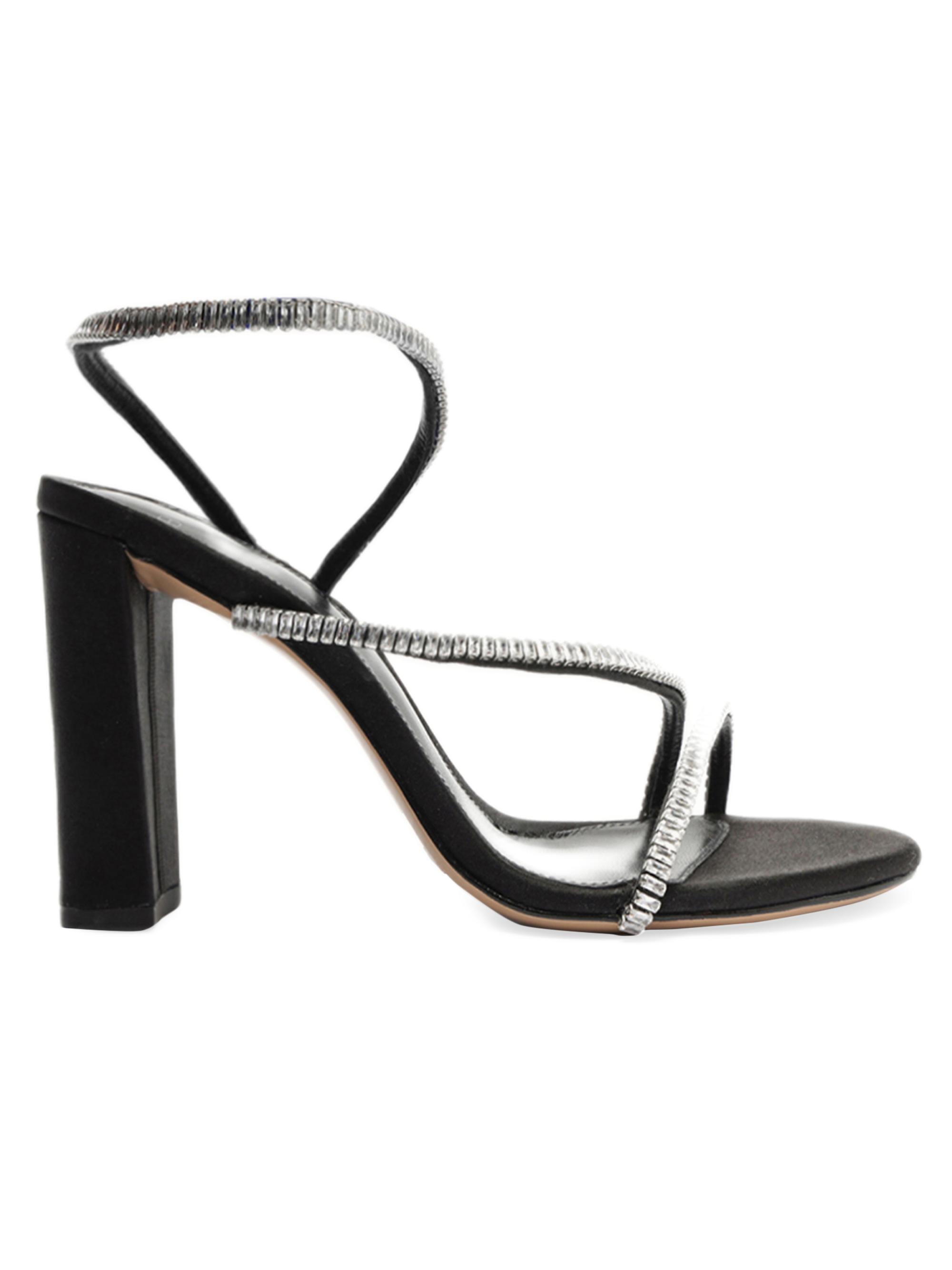 45mm Polly Leather & Crystal Sandals