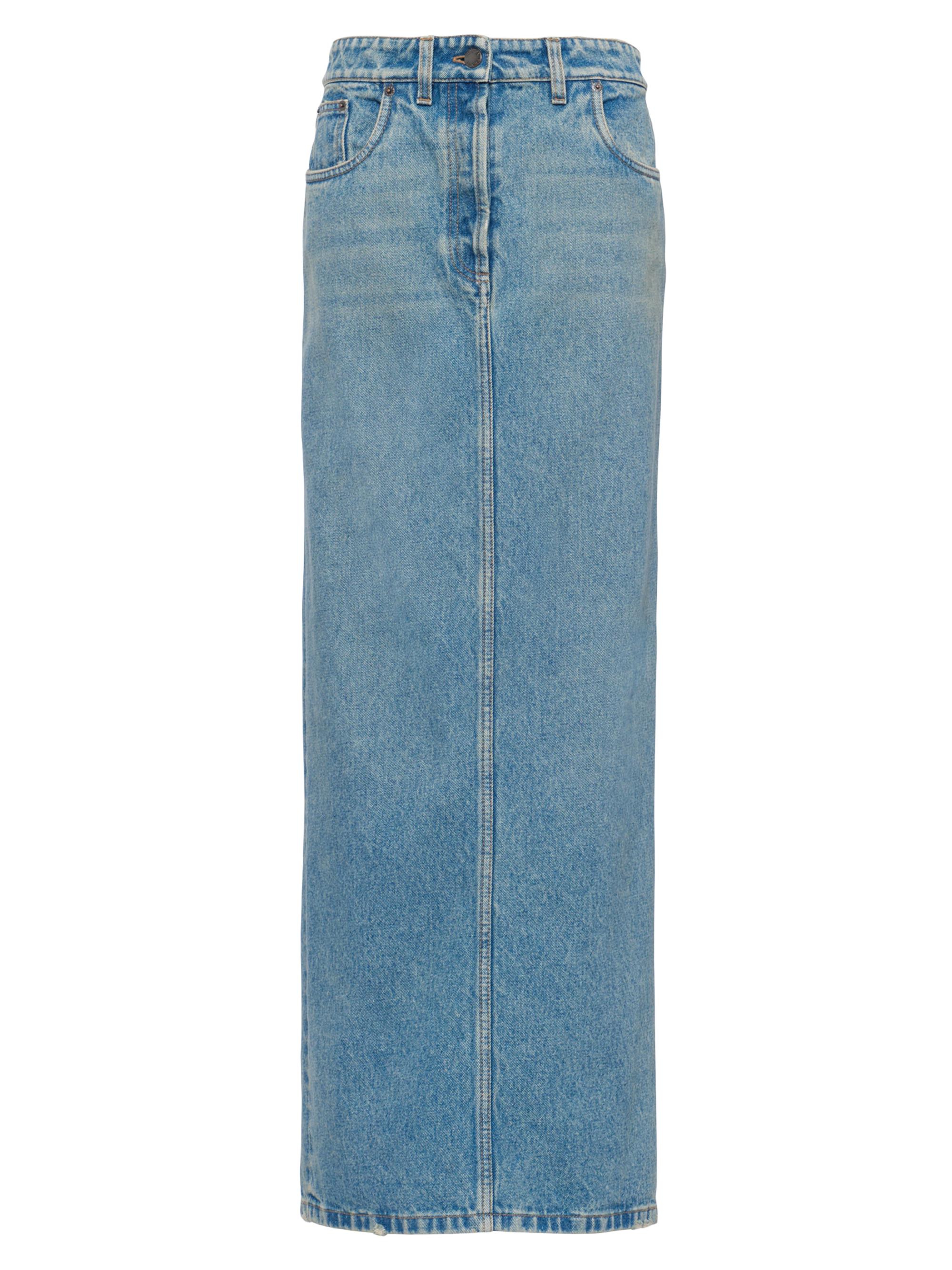 Prada Women's Denim Maxi-Skirt - Blue