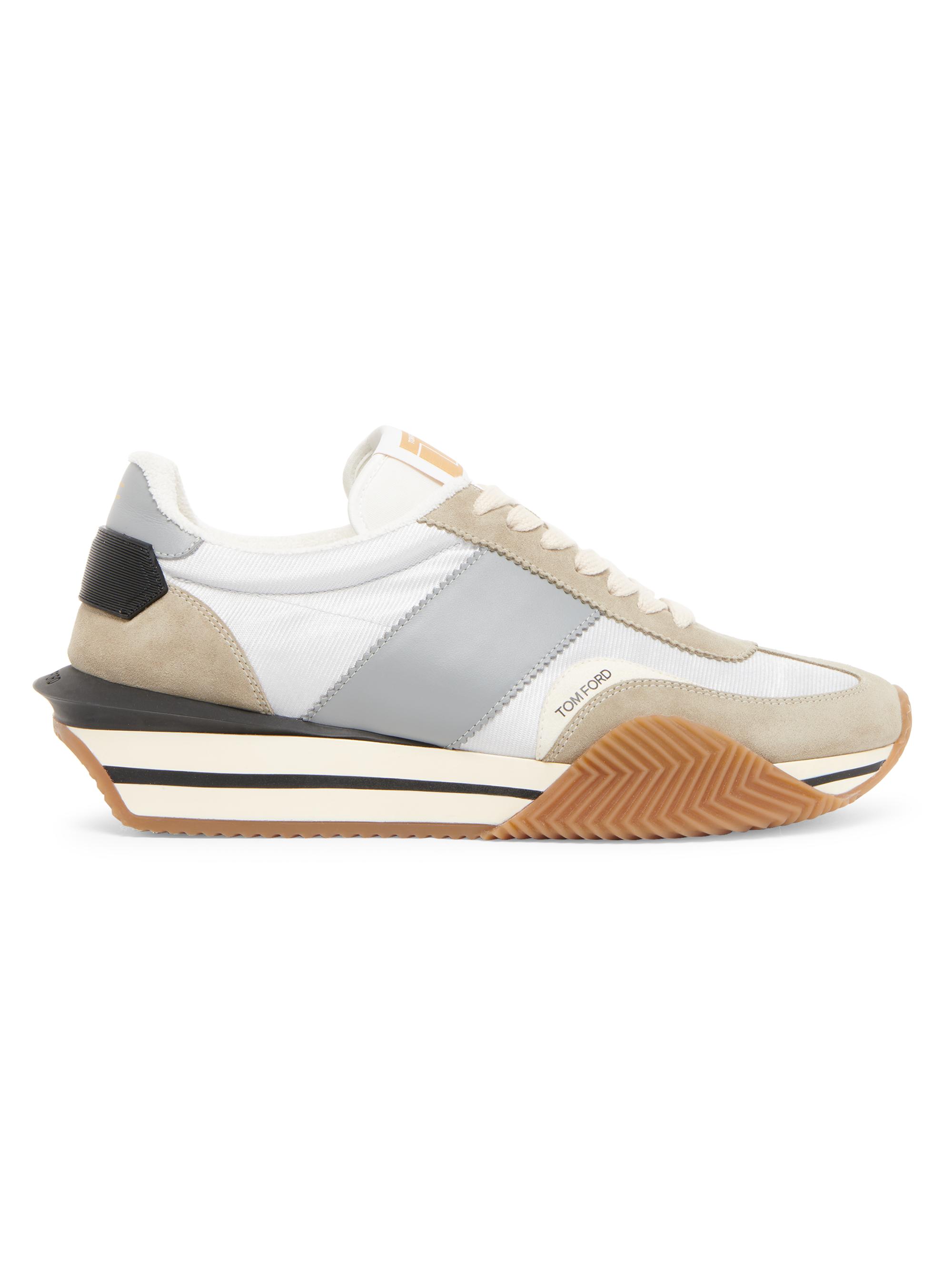 TOM FORD Men's James Suede & Lycra Sneakers - Black Cream