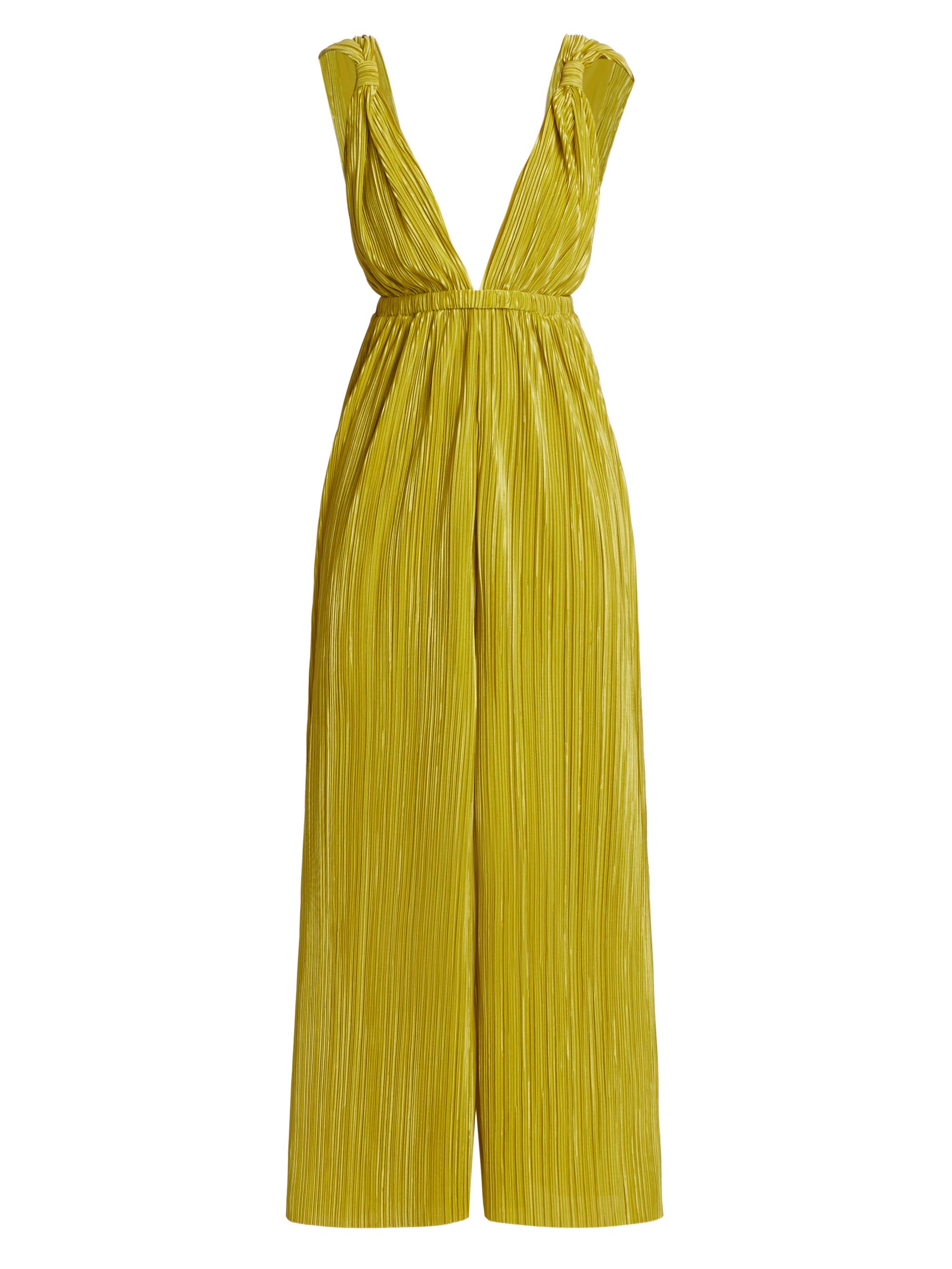 Line & Dot Women's Indira Pleated Wide-Leg Jumpsuit - Pistachio