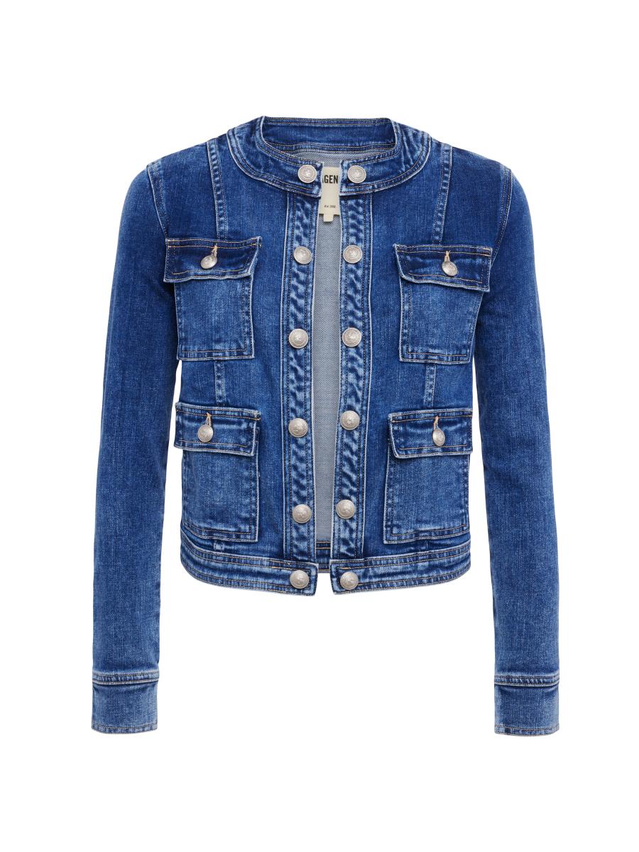 ジャケット・アウター gold button collarless denim jacket MICHAEL Michael Kors | Jackets & Coats | Nwt Michael Kors