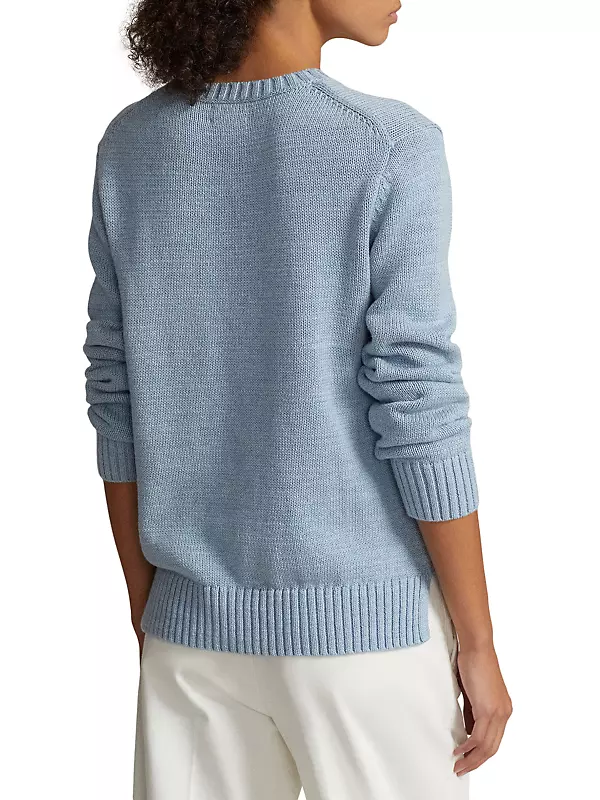 Women's Polo Bear Cotton-Blend Sweater