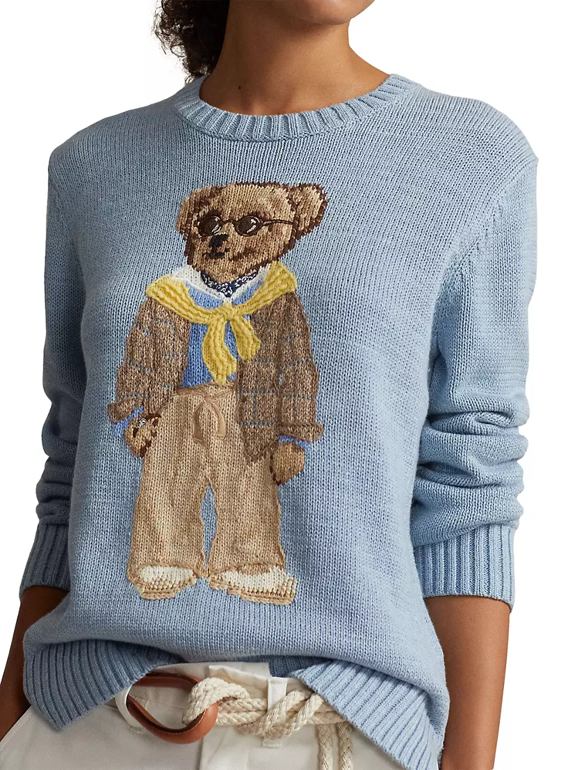 Buy Polo Ralph Lauren Women Cream Polo Bear Wool-Blend Sweater Online -  921667