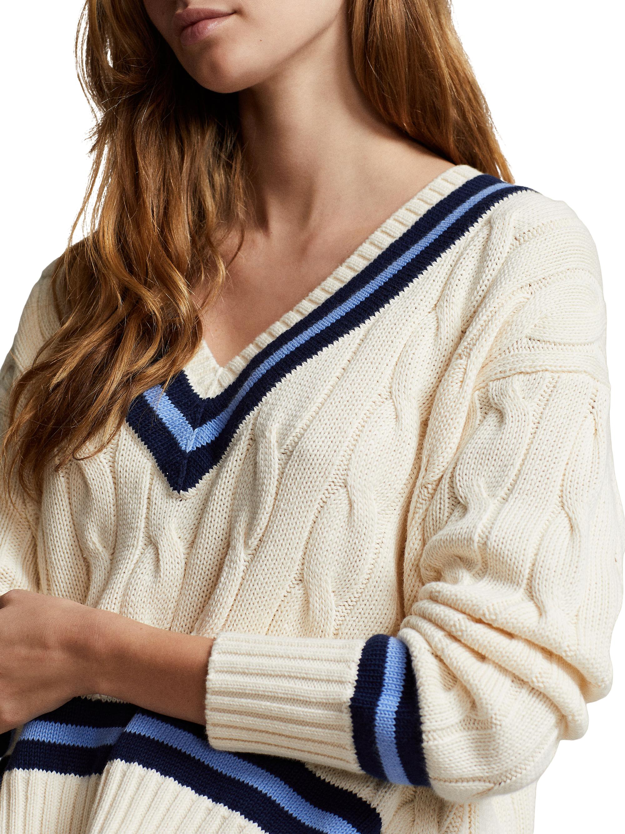 Polo Ralph Lauren Cable-Knit Cotton Sweater Saks Fifth Avenue