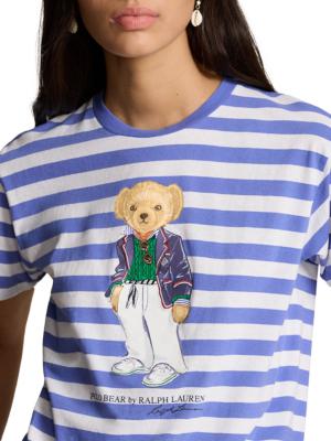 Ralph Lauren Kids Polo-Bear print cotton T-shirt - Orange