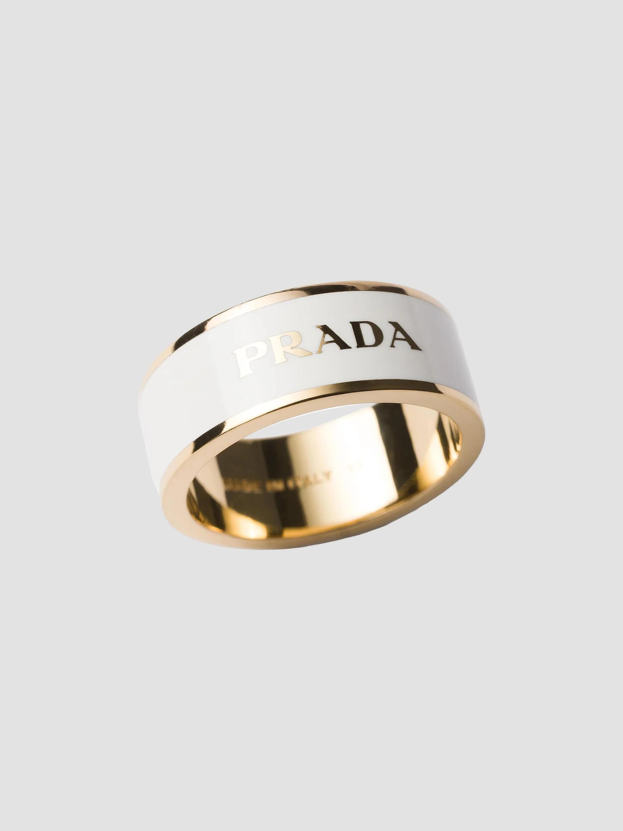 Prada Enameled Metal Ring | Saks Fifth Avenue