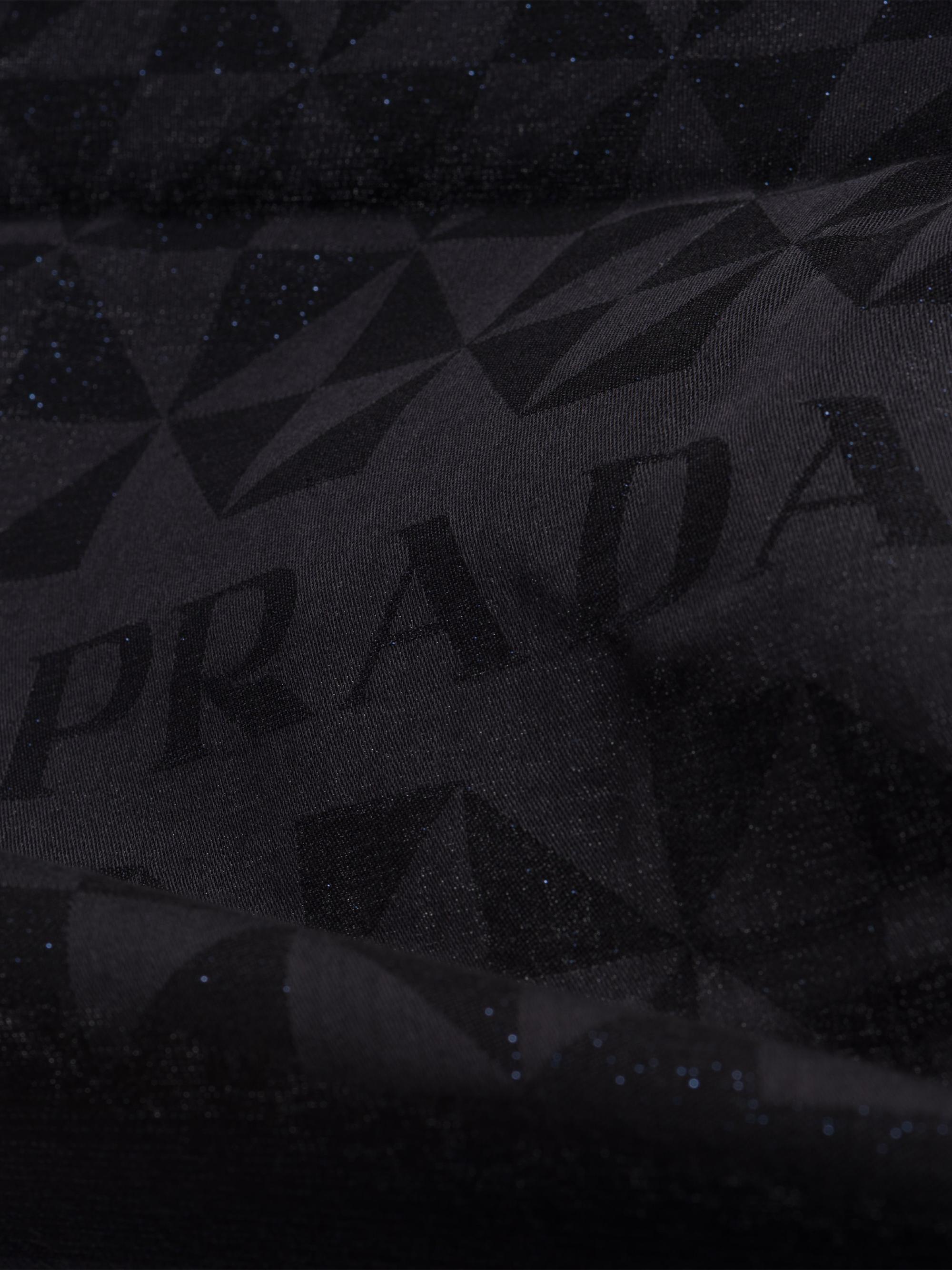 Prada logo-jacquard silk scarf - Grey