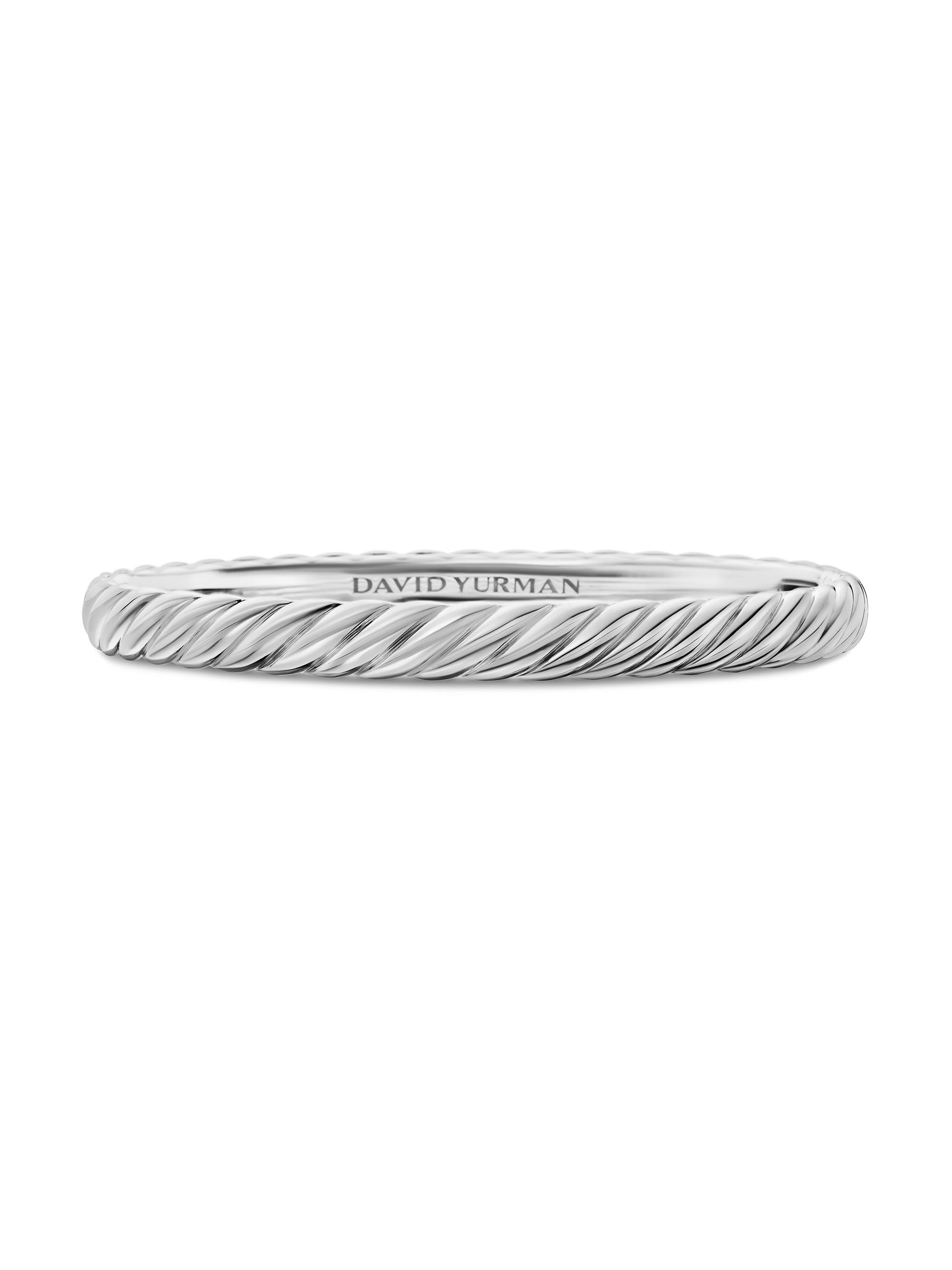 David Yurman Women's Sculpted Cable Bangle Bracelet In 18K White Gold - White Gold