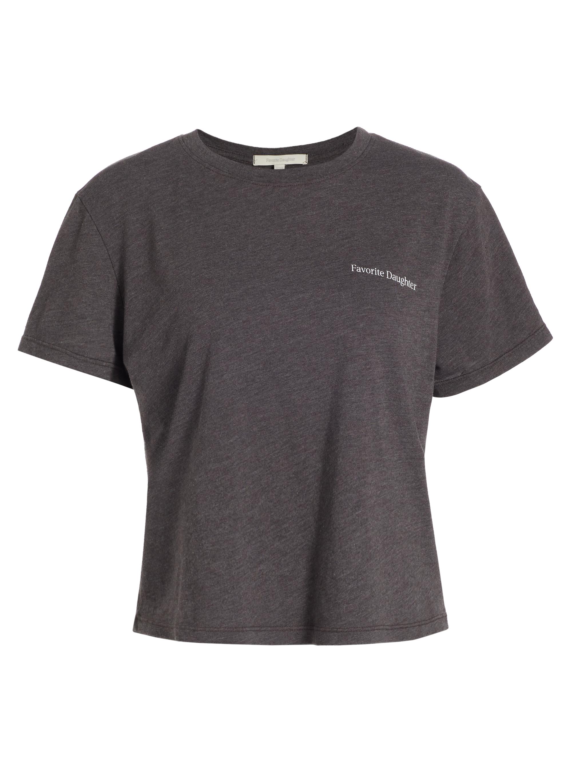 Favorite Daughter Women's Logo Crop T-Shirt - Charcoal