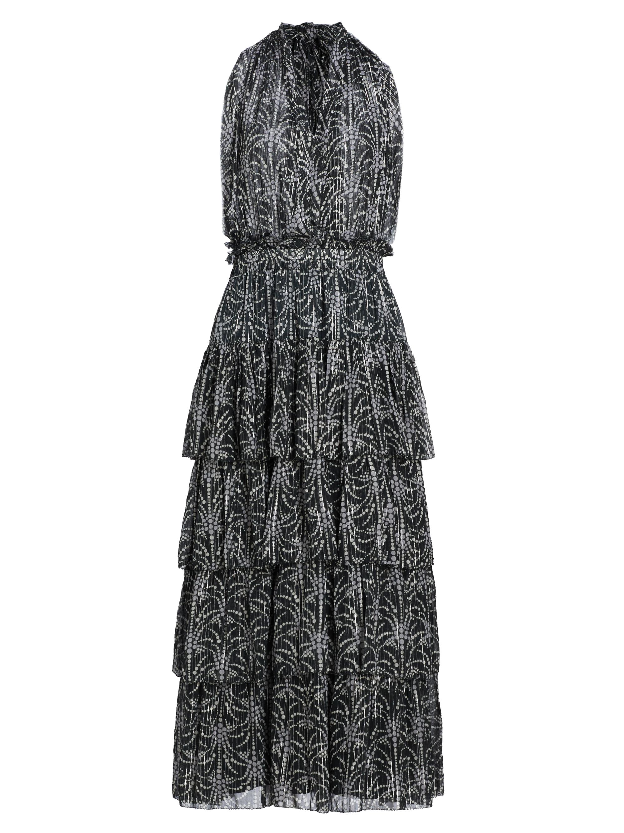 Love the Label Women's Zandra Abstract Tiered Midi-Dress - Shalini Print