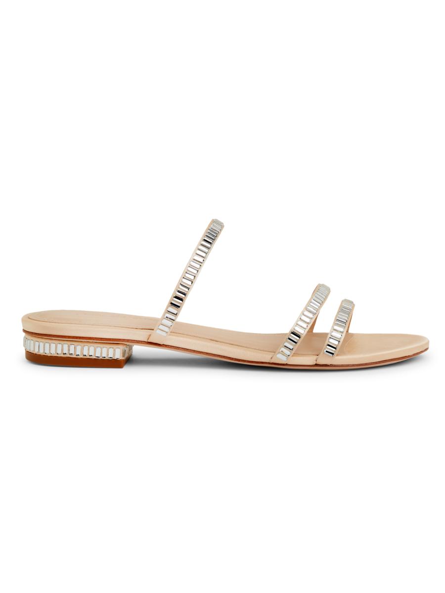 Saks Fifth Avenue Crystal-Embellished Flat Sandals | Saks