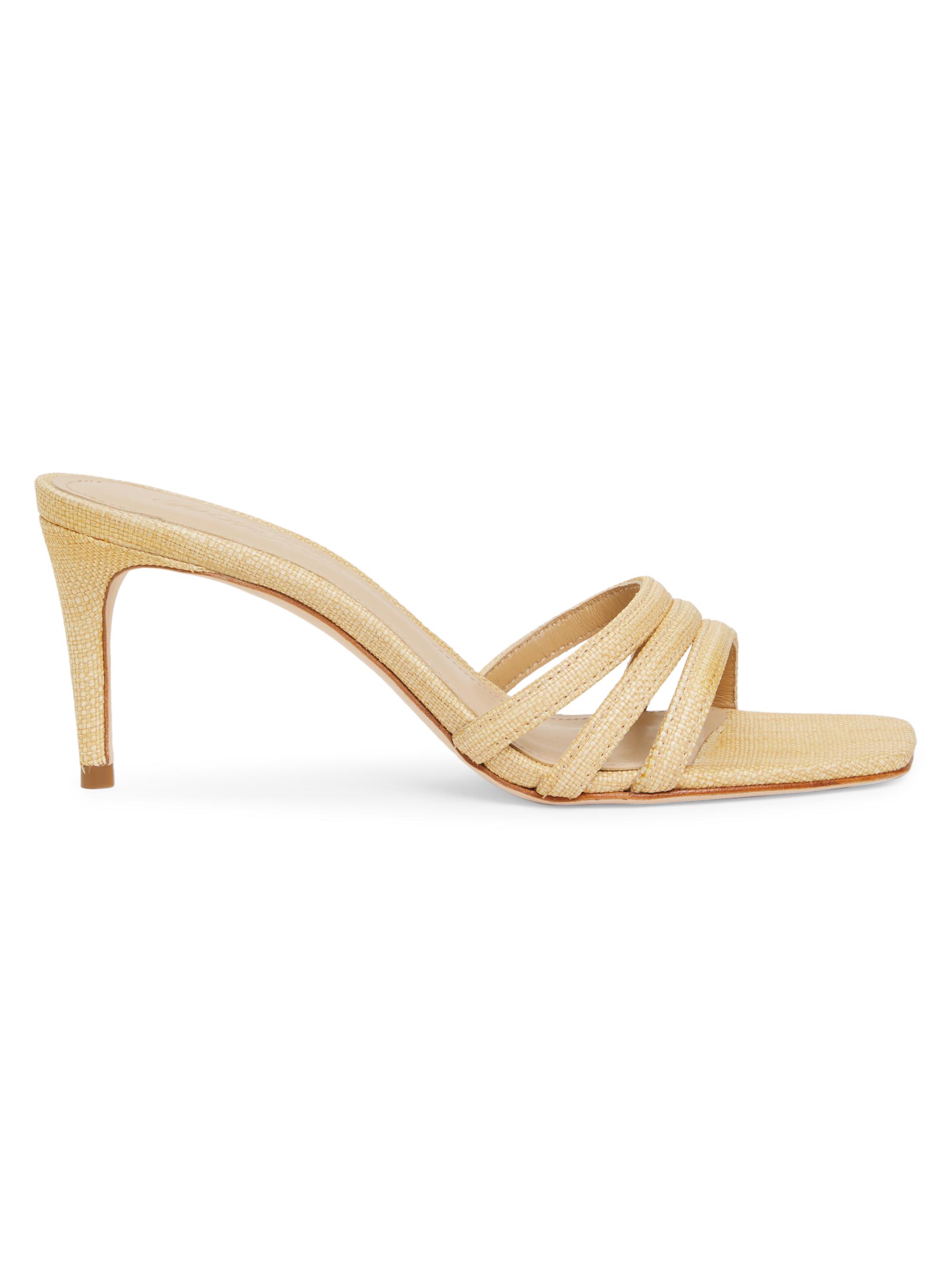 Saks Fifth Avenue Women's 70MM Woven Straw Mules - Natural