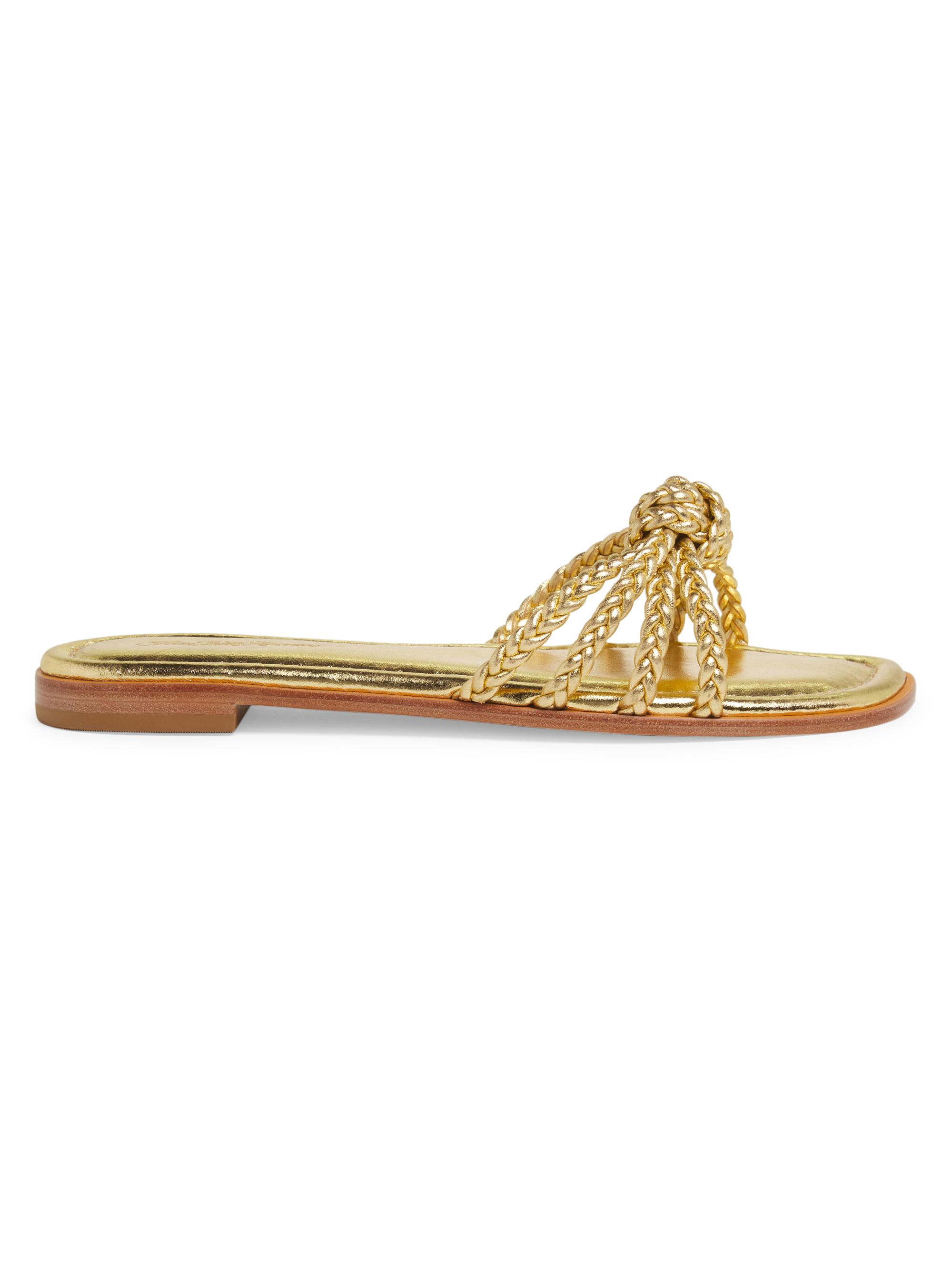 Saks Fifth Avenue Women's Leather Flats - Gold