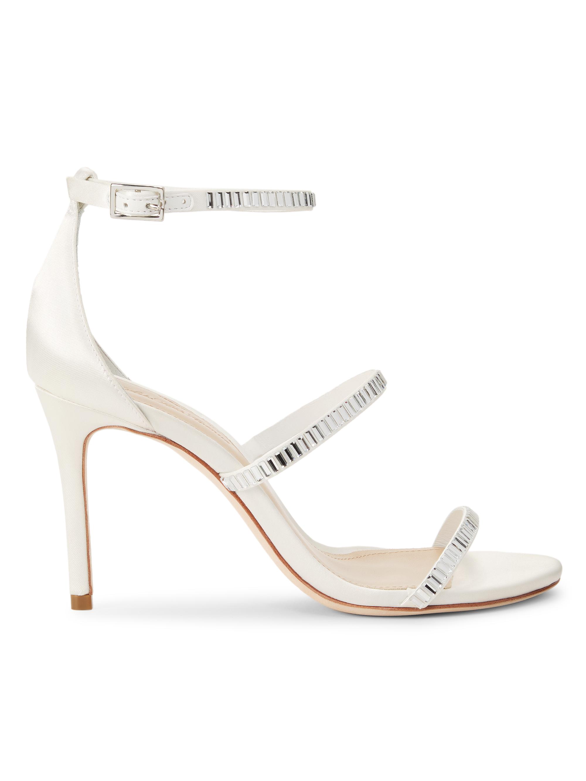 Saks Fifth Avenue Women's Cetim Bonin Atenas 95MM Sandals - White