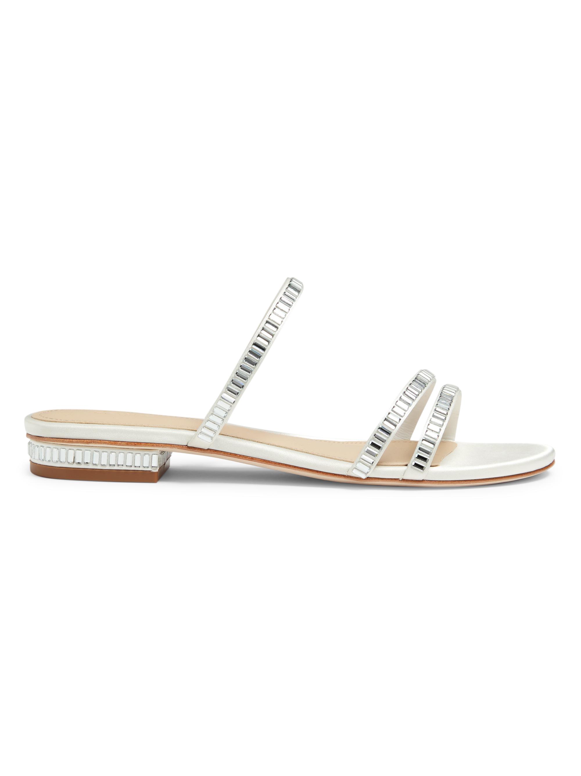 Saks Fifth Avenue Women's Crystal-Embellished Sandals - White
