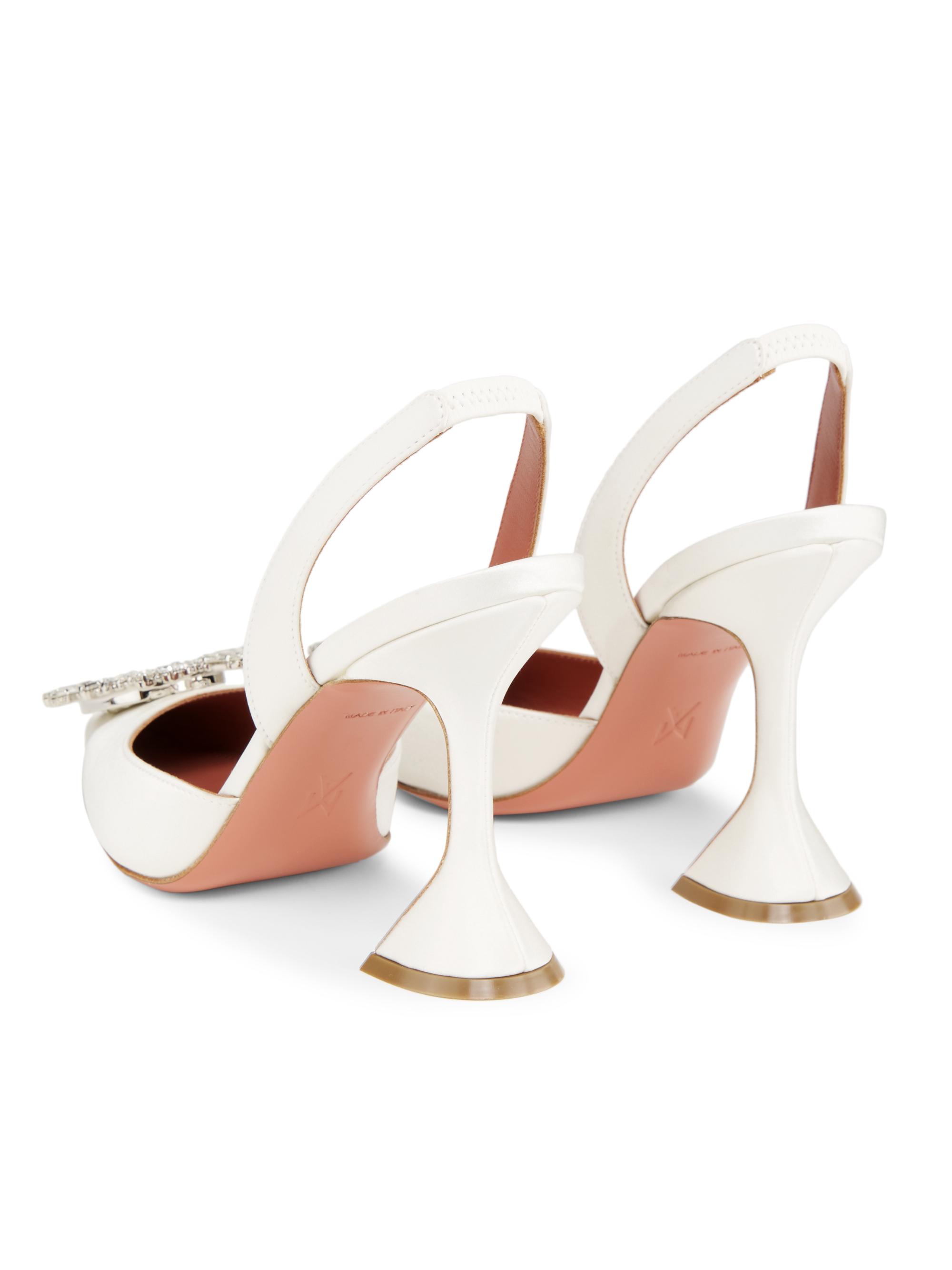 セール　入手困難　新品未使用　Amina Muaddi Amina Muaddi Begum 95MM Satin Slingback Pumps | Saks Fifth Avenue