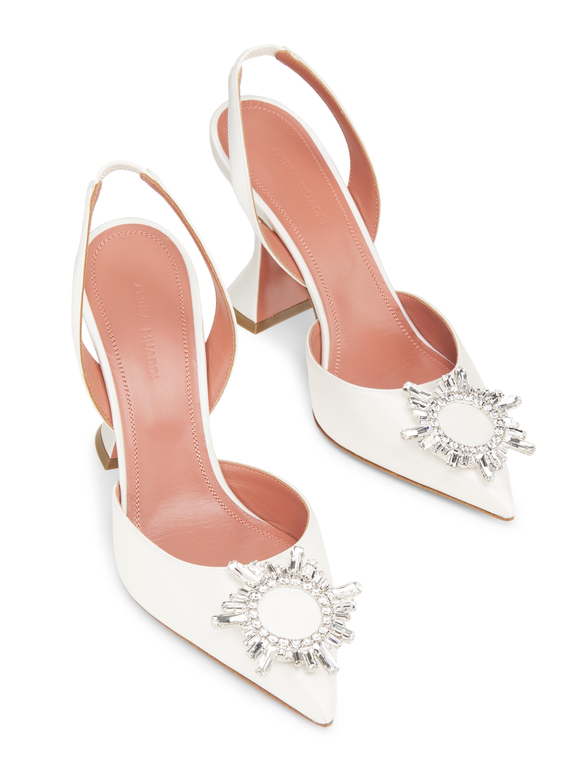 セール　入手困難　新品未使用　Amina Muaddi Amina Muaddi Begum 95MM Satin Slingback Pumps | Saks Fifth Avenue