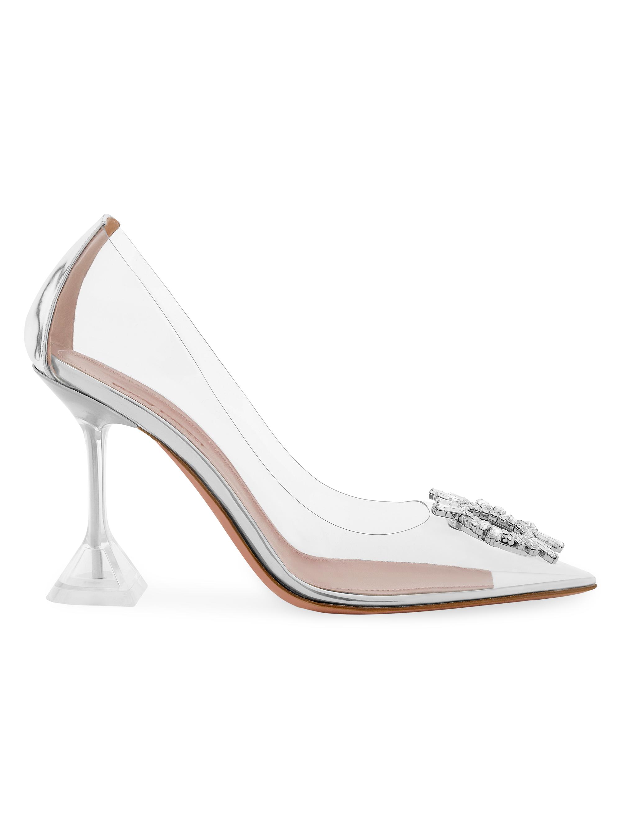 Amina Muaddi Women's Begum 95MM Transparent PVC Pumps - Transparent