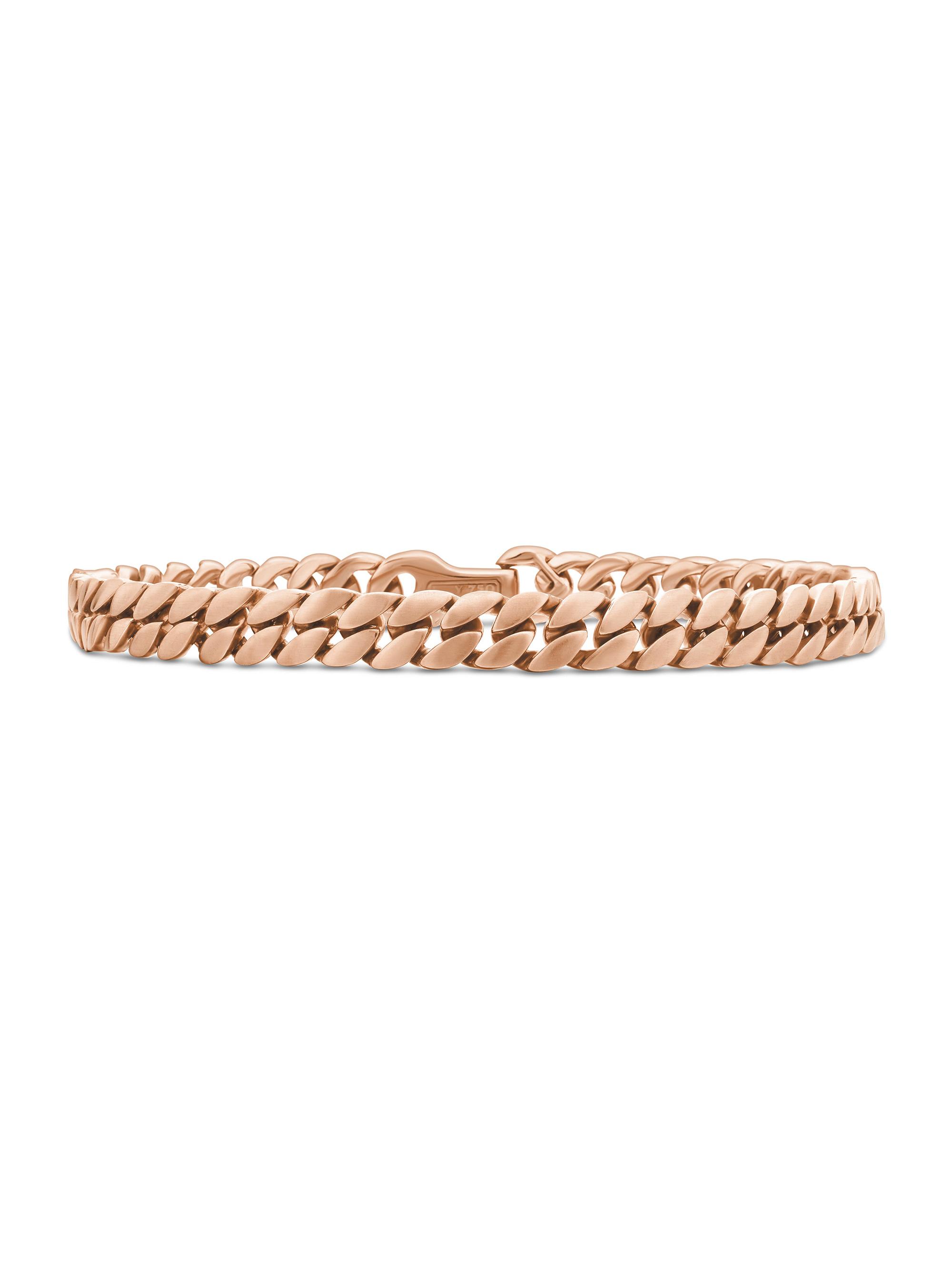 David Yurman Men's Curb Chain Bracelet in 18K Rose Gold - Rose Gold