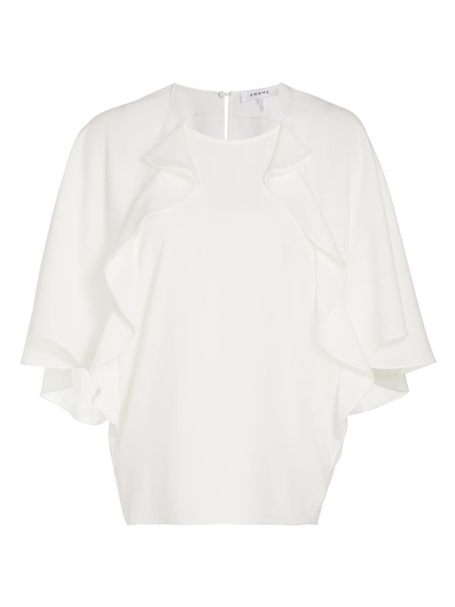 Frame Ruffle Sleeve Top | Saks Fifth Avenue