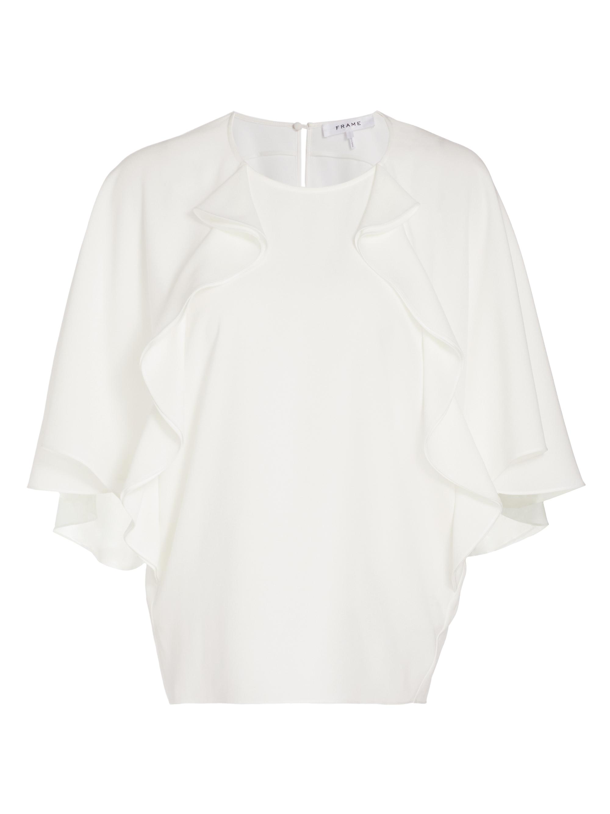 Frame Women's Ruffle Sleeve Top - Cream