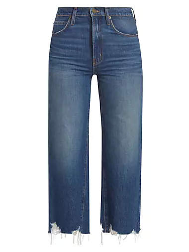 Relaxed Straight-Fit Crop Jeans
