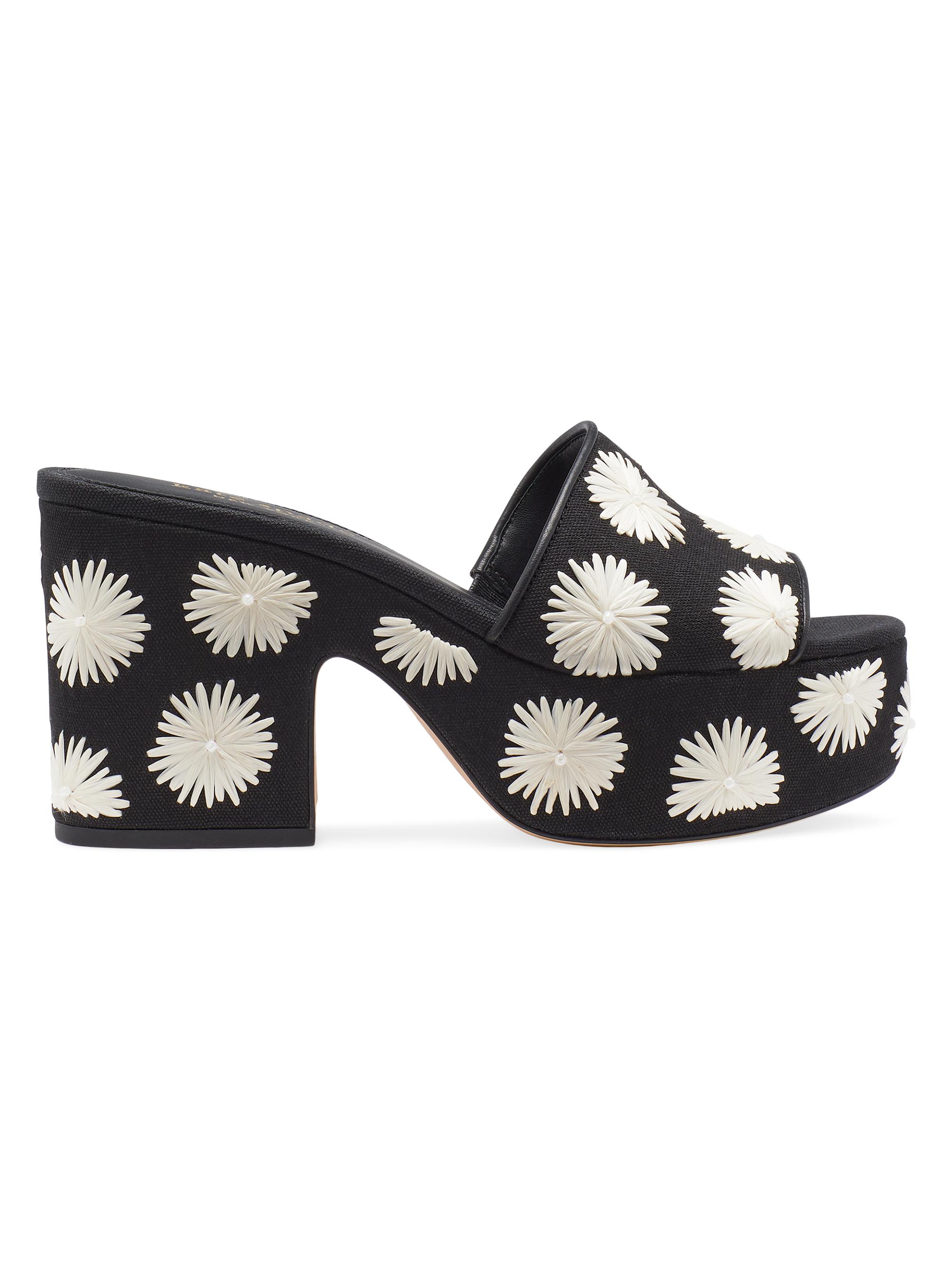 Ibiza Pom-Pom Floral Slides