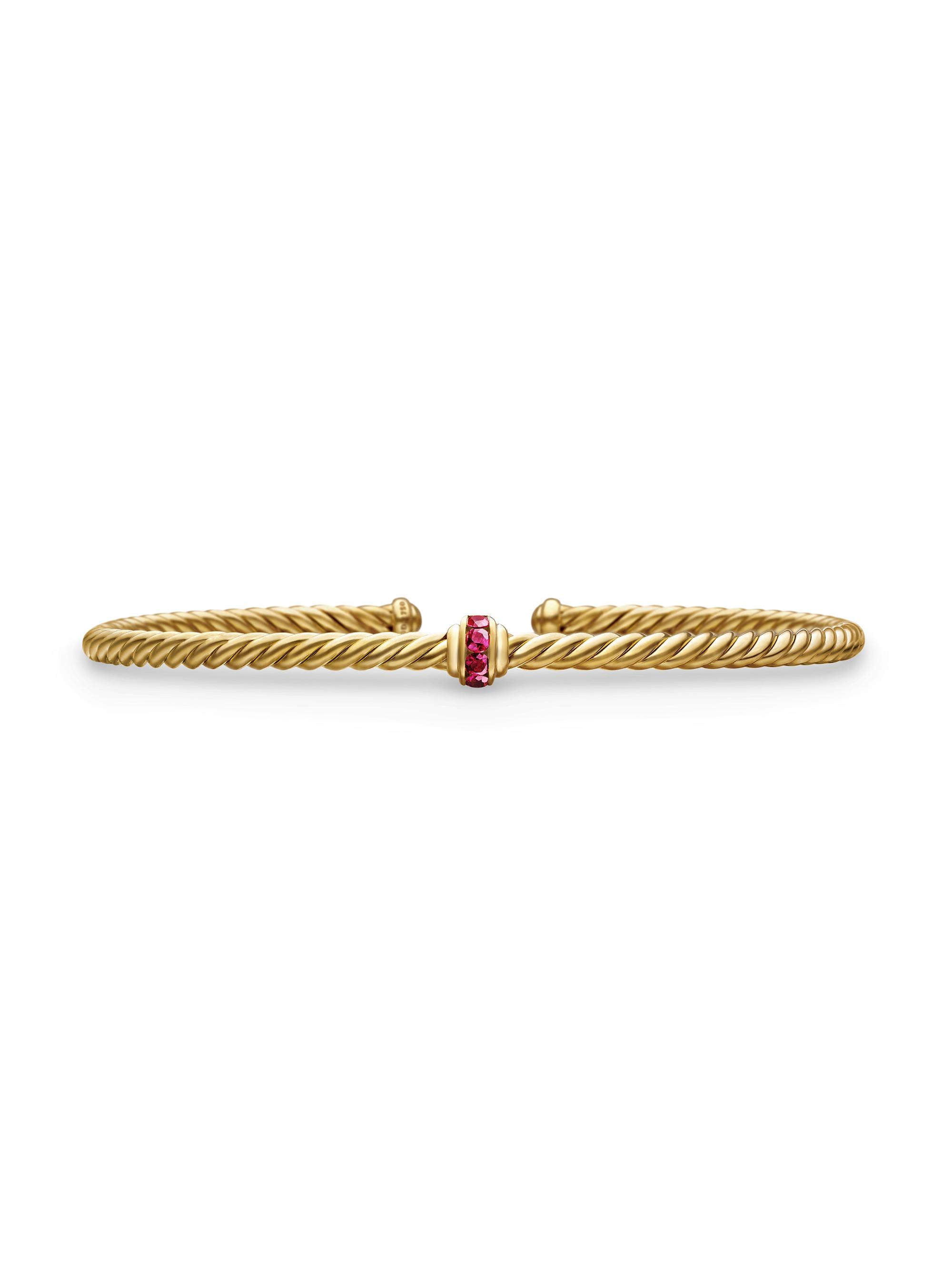 David Yurman Cable Classics Center Station Bracelet in 18K Yellow Gold