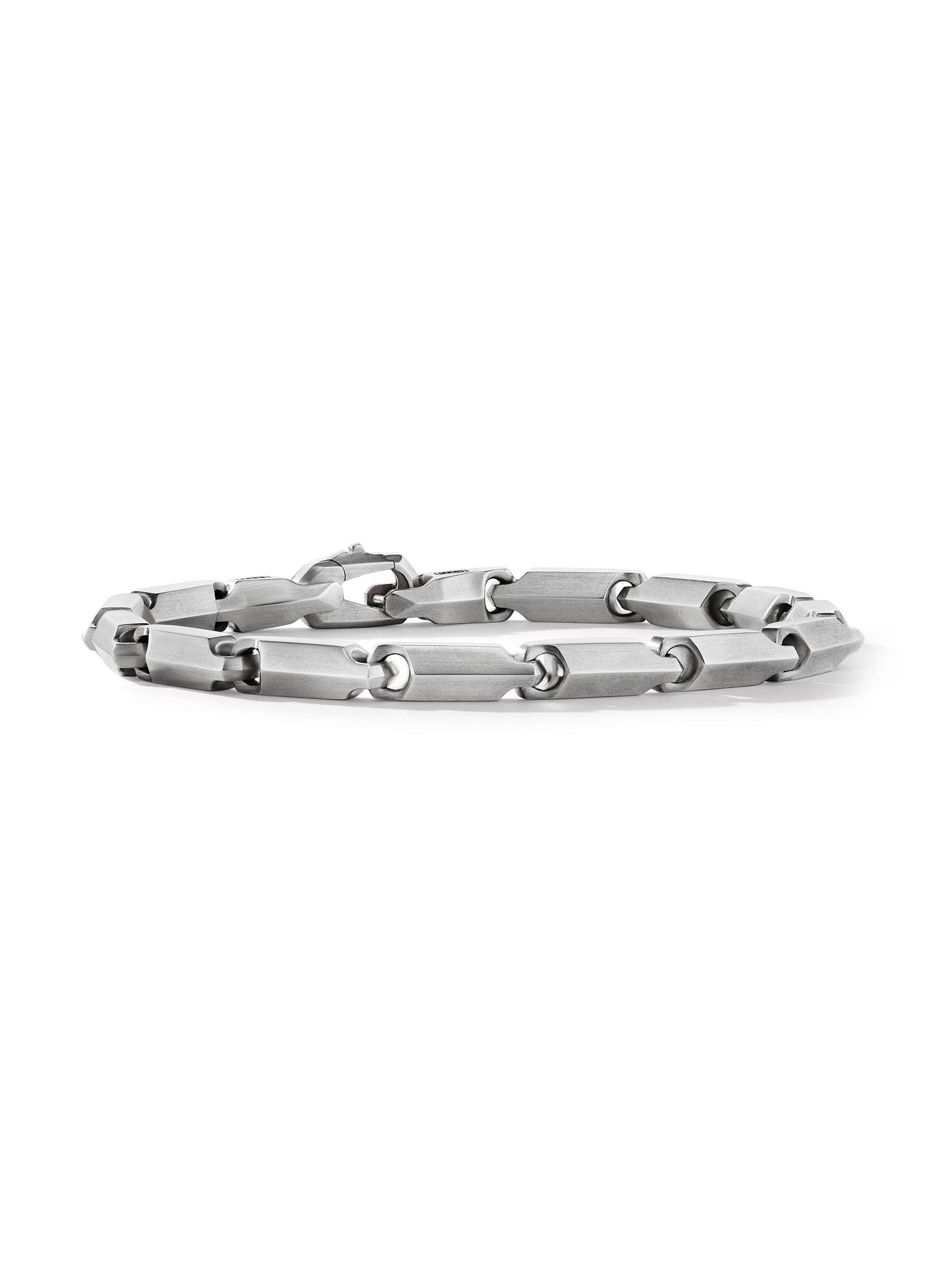 David Yurman Men's Faceted Link Bracelet In Sterling Silver - Silver