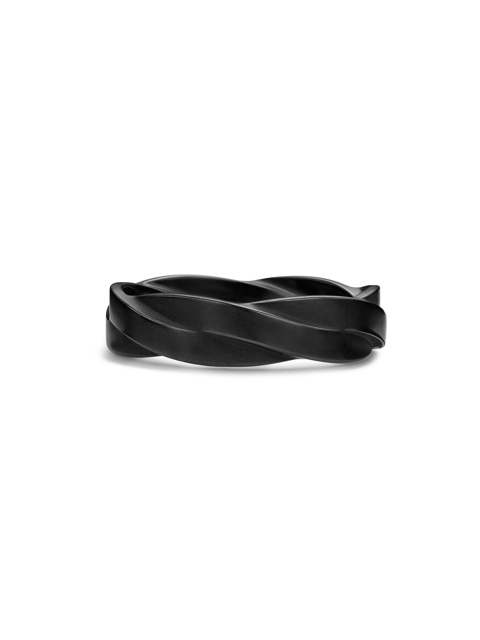 David Yurman Men's DY Helios Band Ring In Titanium, 6mm - Black