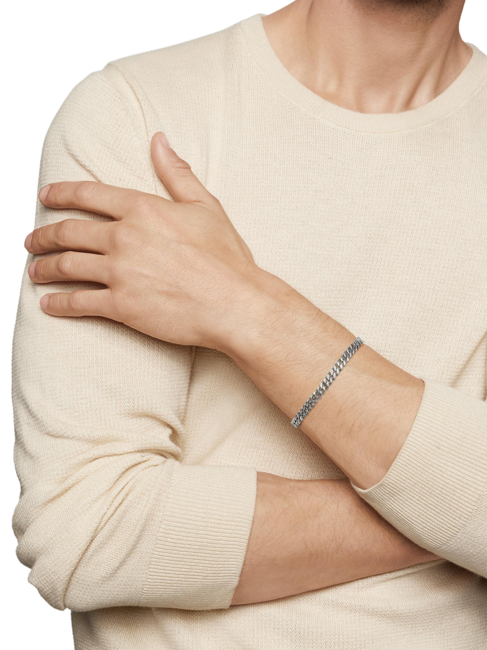 David Yurman Men's Curb Chain Bracelet in Sterling Silver - Silver