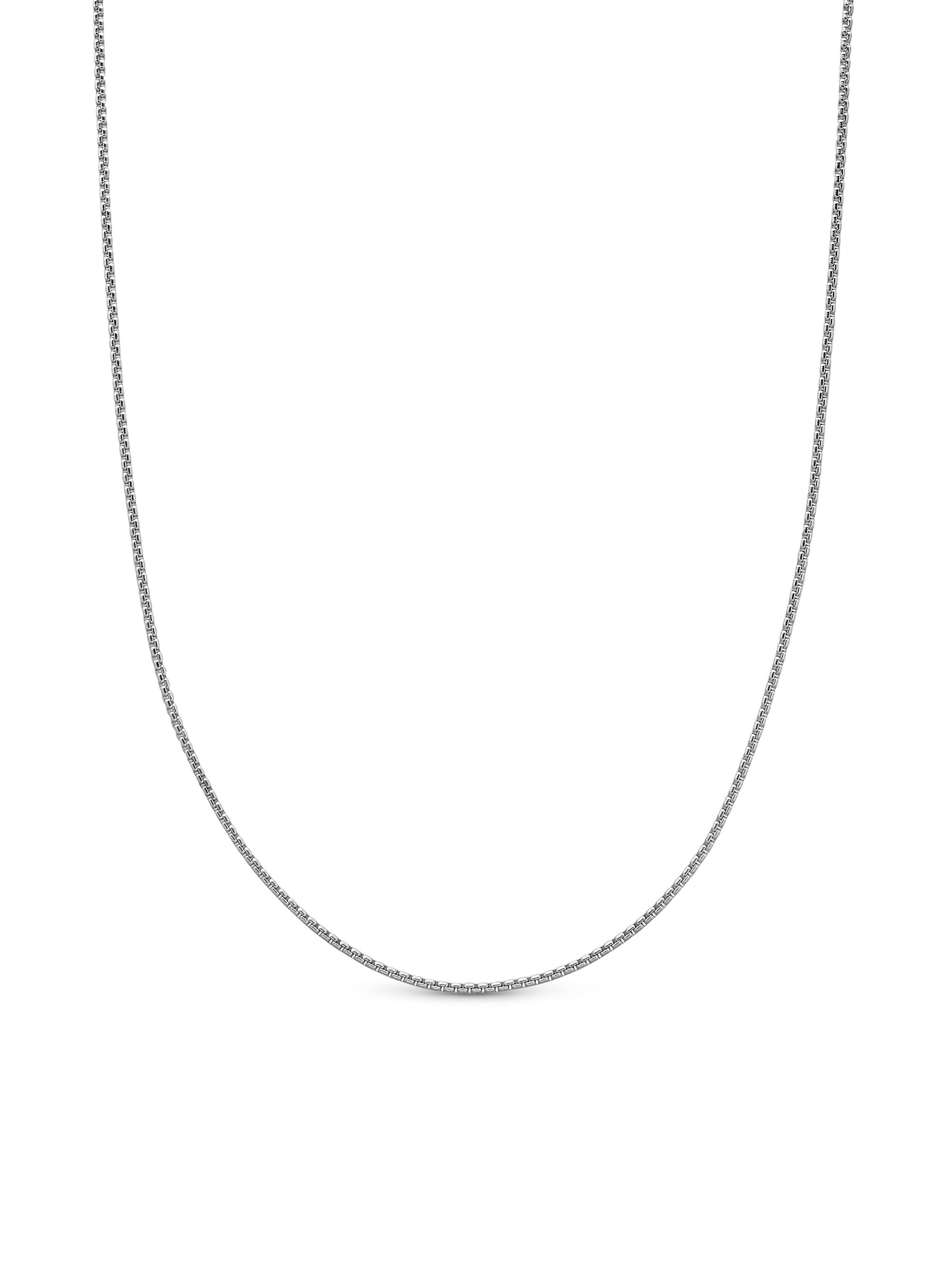 David Yurman Men's Box Chain Necklace In 18K White Gold, 1.7mm - White Gold