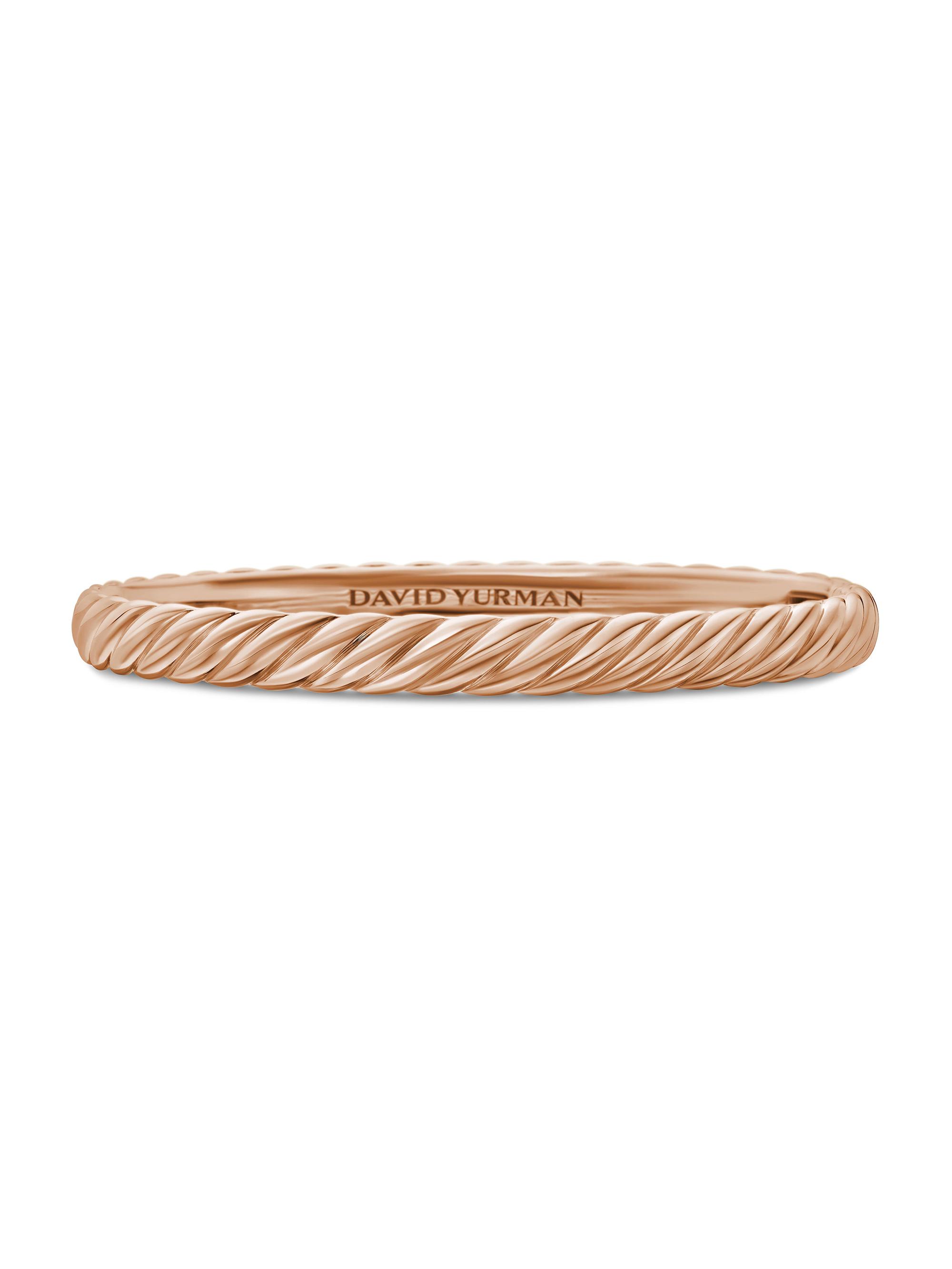 David Yurman Women's Sculpted Cable Bangle Bracelet In 18K Rose Gold - Rose Gold