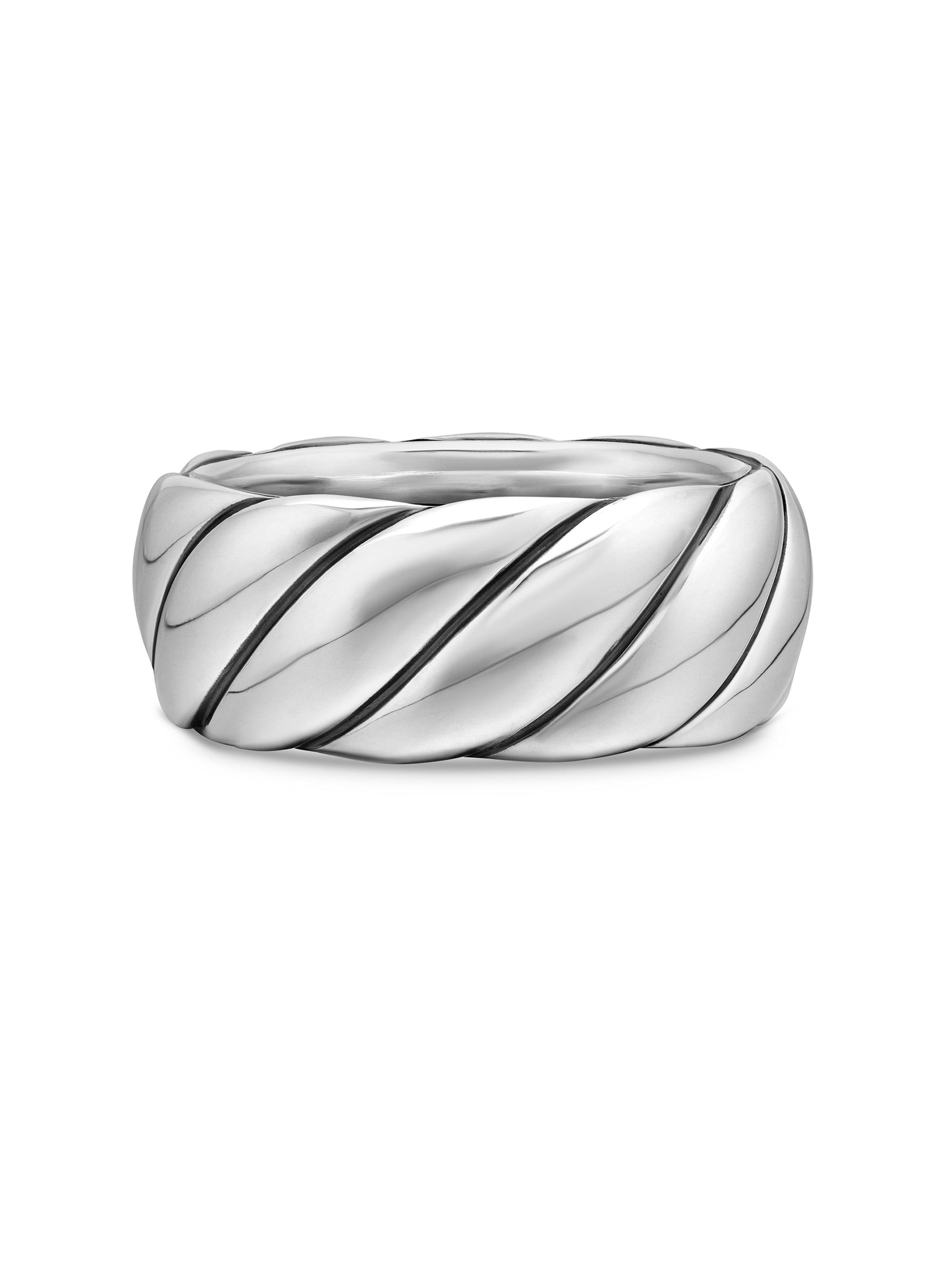 David Yurman Women's Sculpted Cable Band Ring in Sterling Silver - Silver