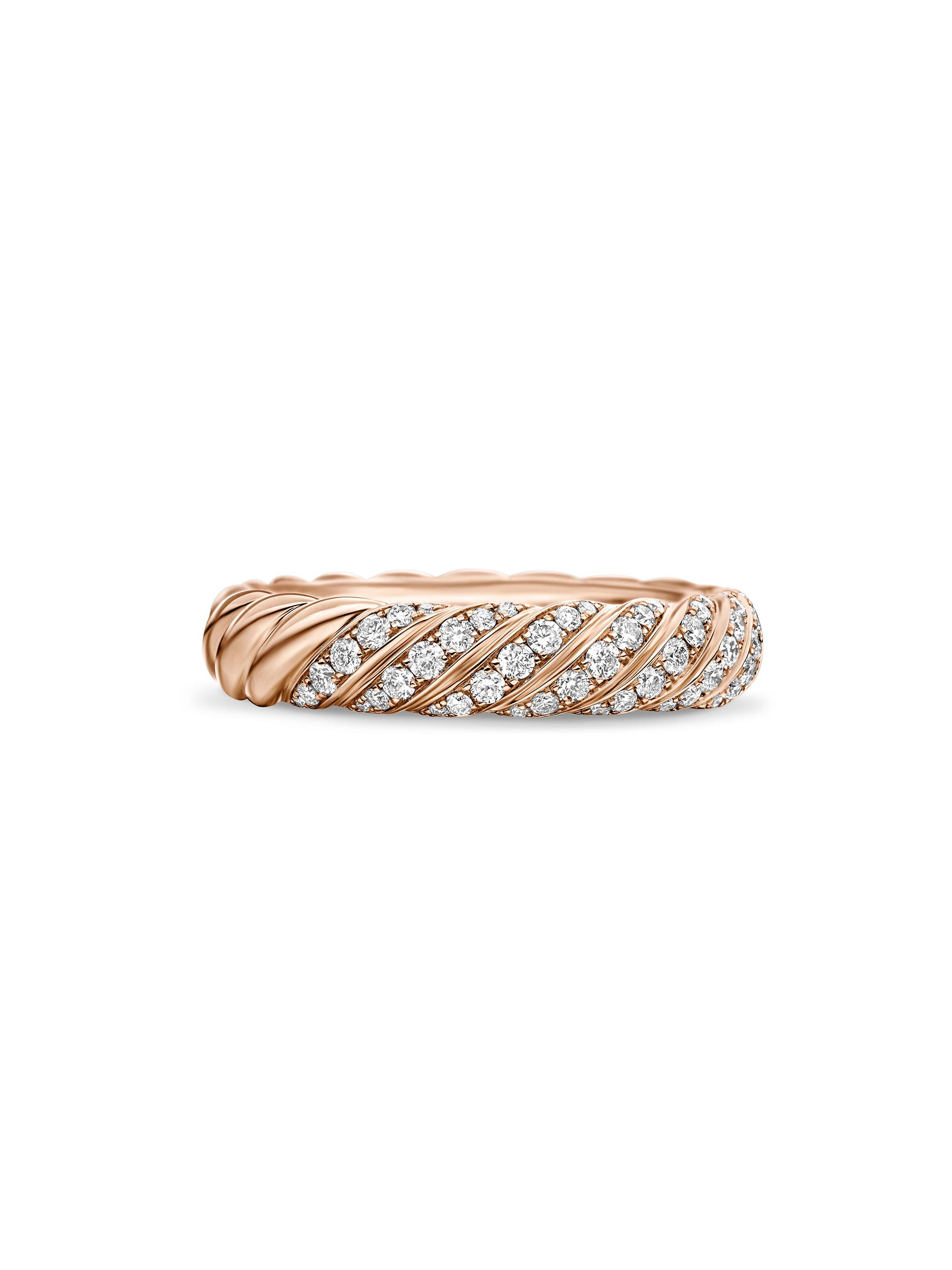 David Yurman Women's Sculpted Cable Band Ring In 18K Rose Gold - Rose Gold
