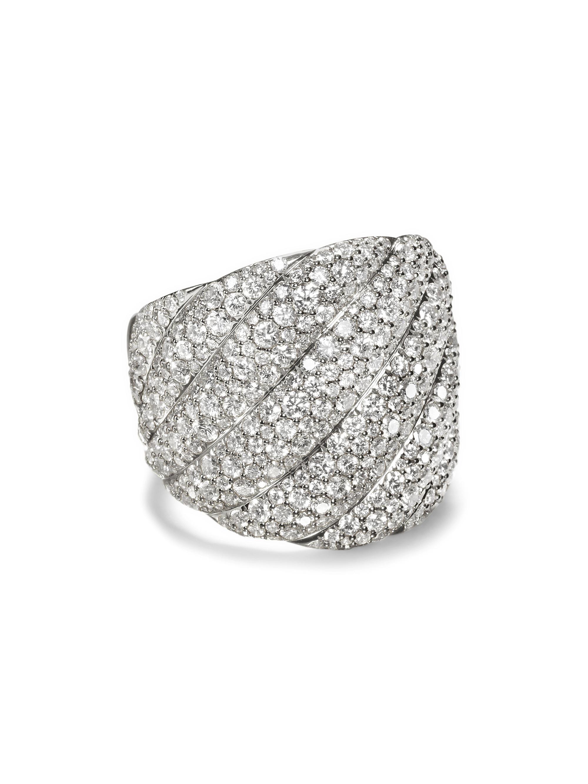 David Yurman Women's Sculpted Cable Ring In 18K White Gold - White Gold
