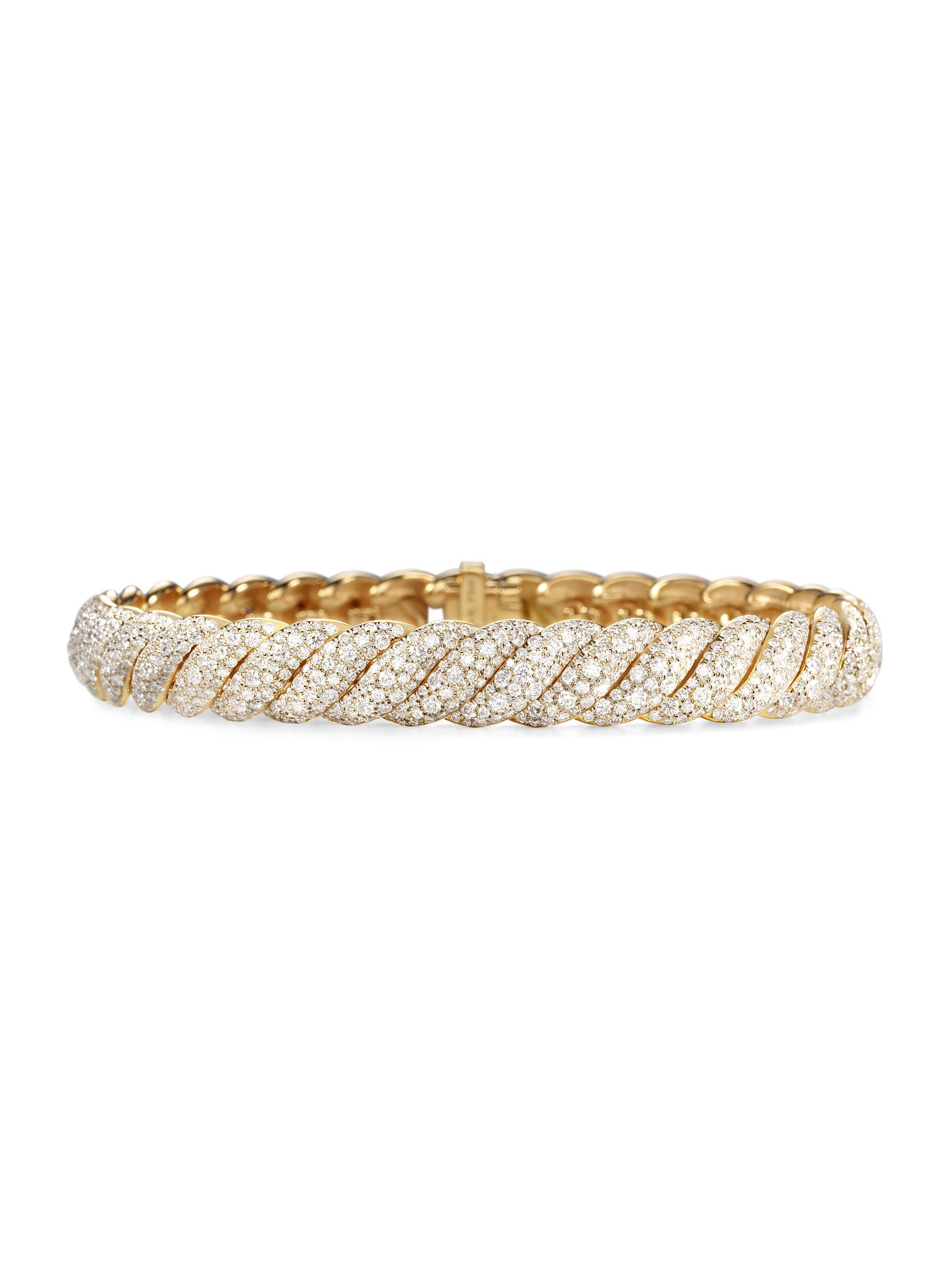 David Yurman Women's Sculpted Cable Bracelet In 18K Yellow Gold - Gold
