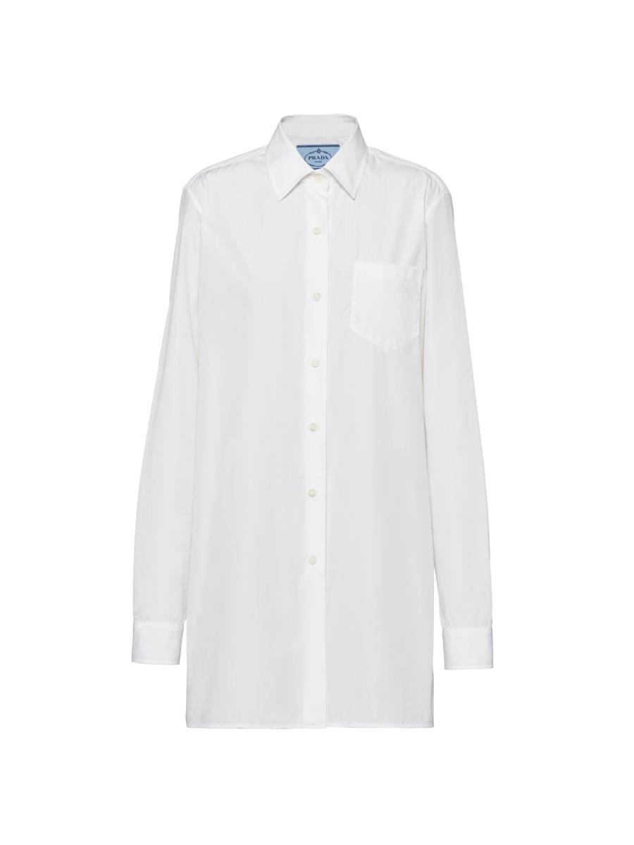 ワンピース OFF-WHITE EMBROIDERED POPLIN SHIRT DRESS Off-White Pleated Embroidered Cotton-Poplin Mini Shirt Dress