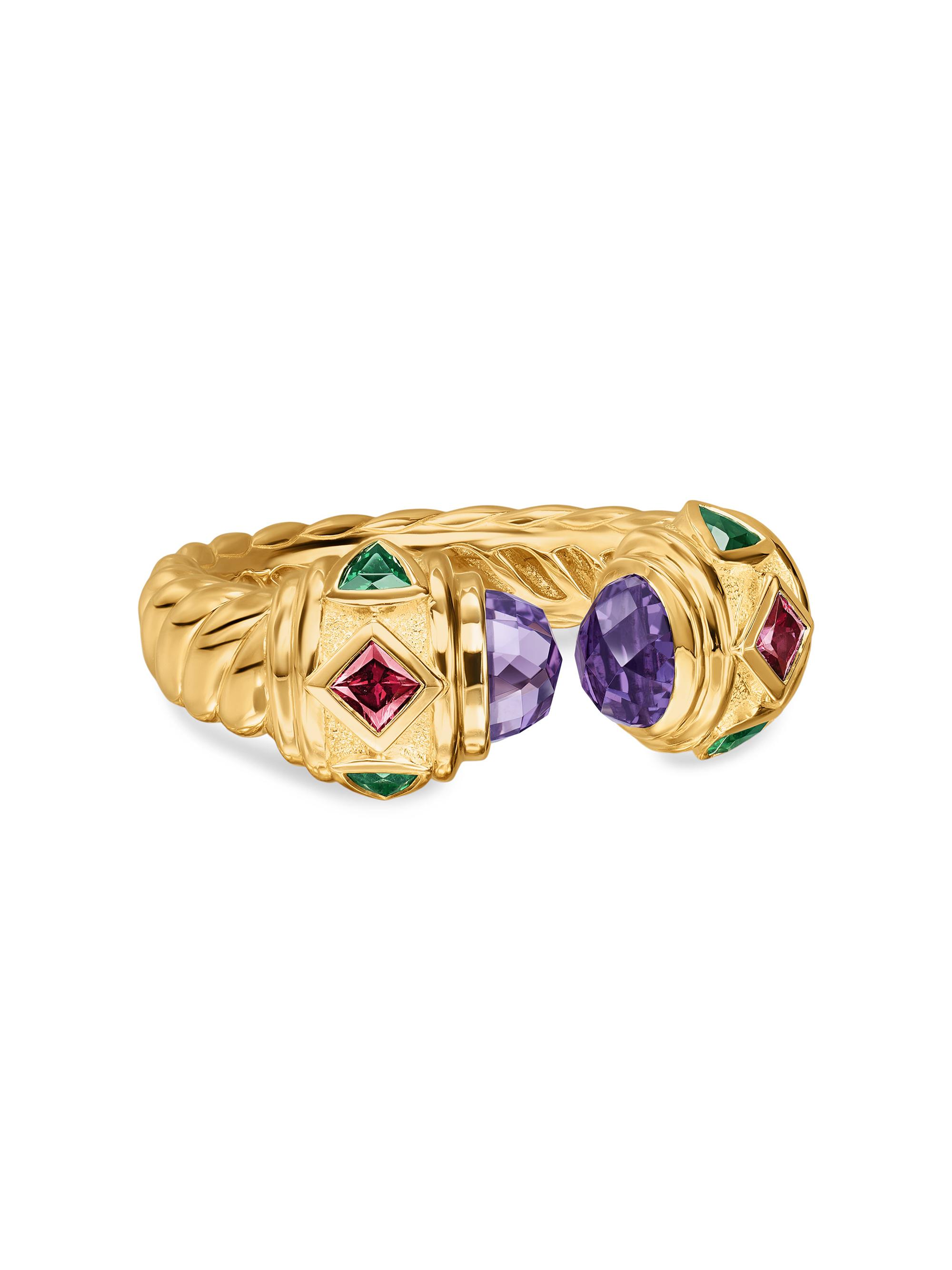 David Yurman Women's Renaissance Color Ring in 18K Yellow Gold - Amethyst - Women's Jewelry And Watches