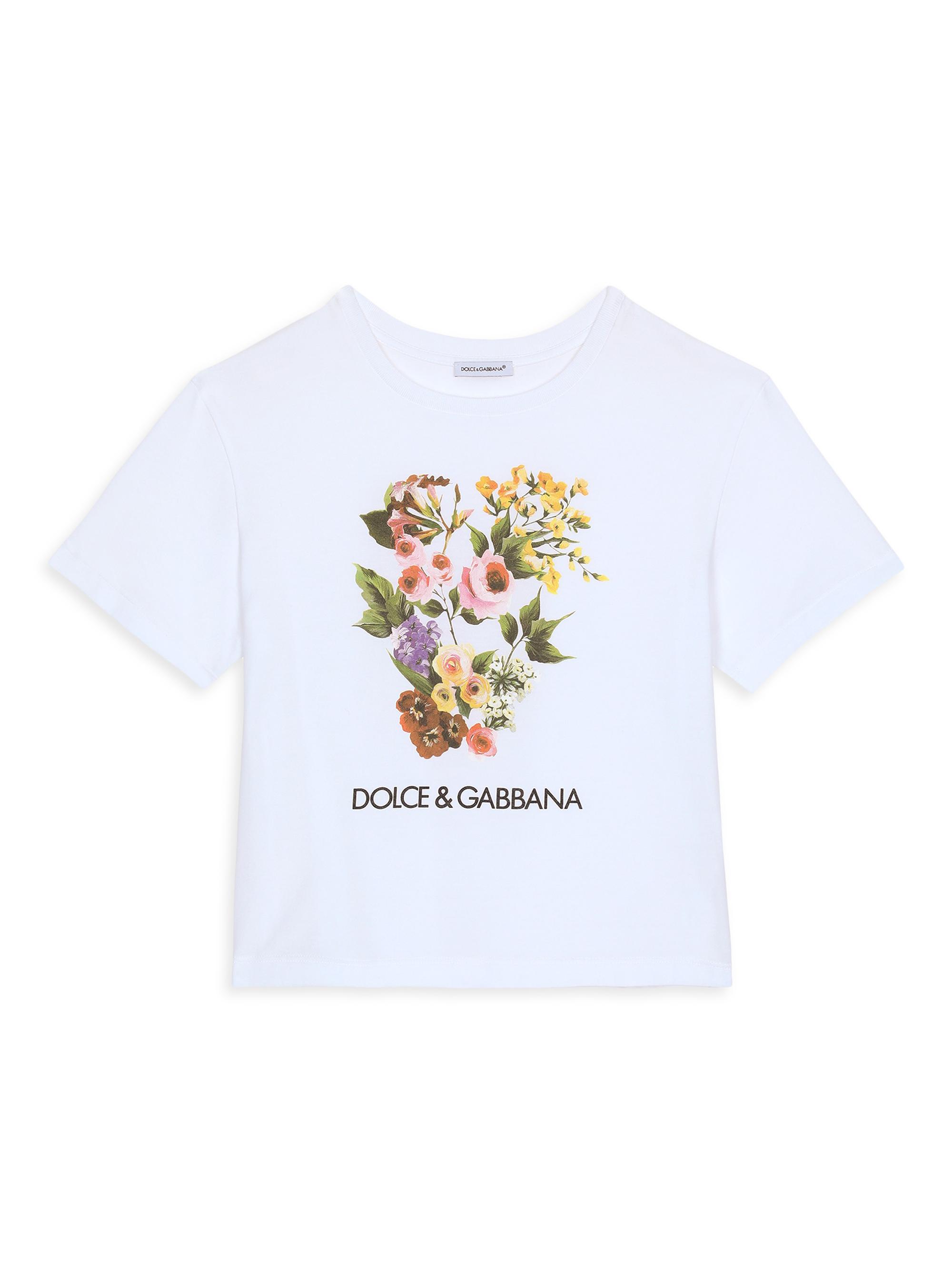 Dolce & Gabbana Little Kid's & Kid's Floral T-Shirt - White