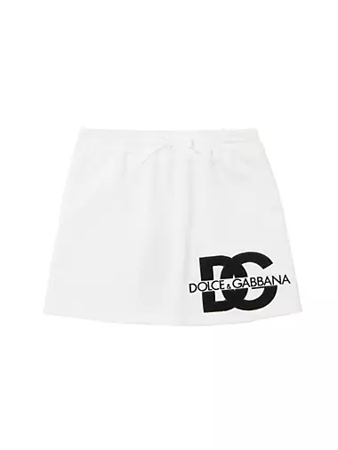 Little Girl's & Girl's Logo Cotton Drawstring Miniskirt
