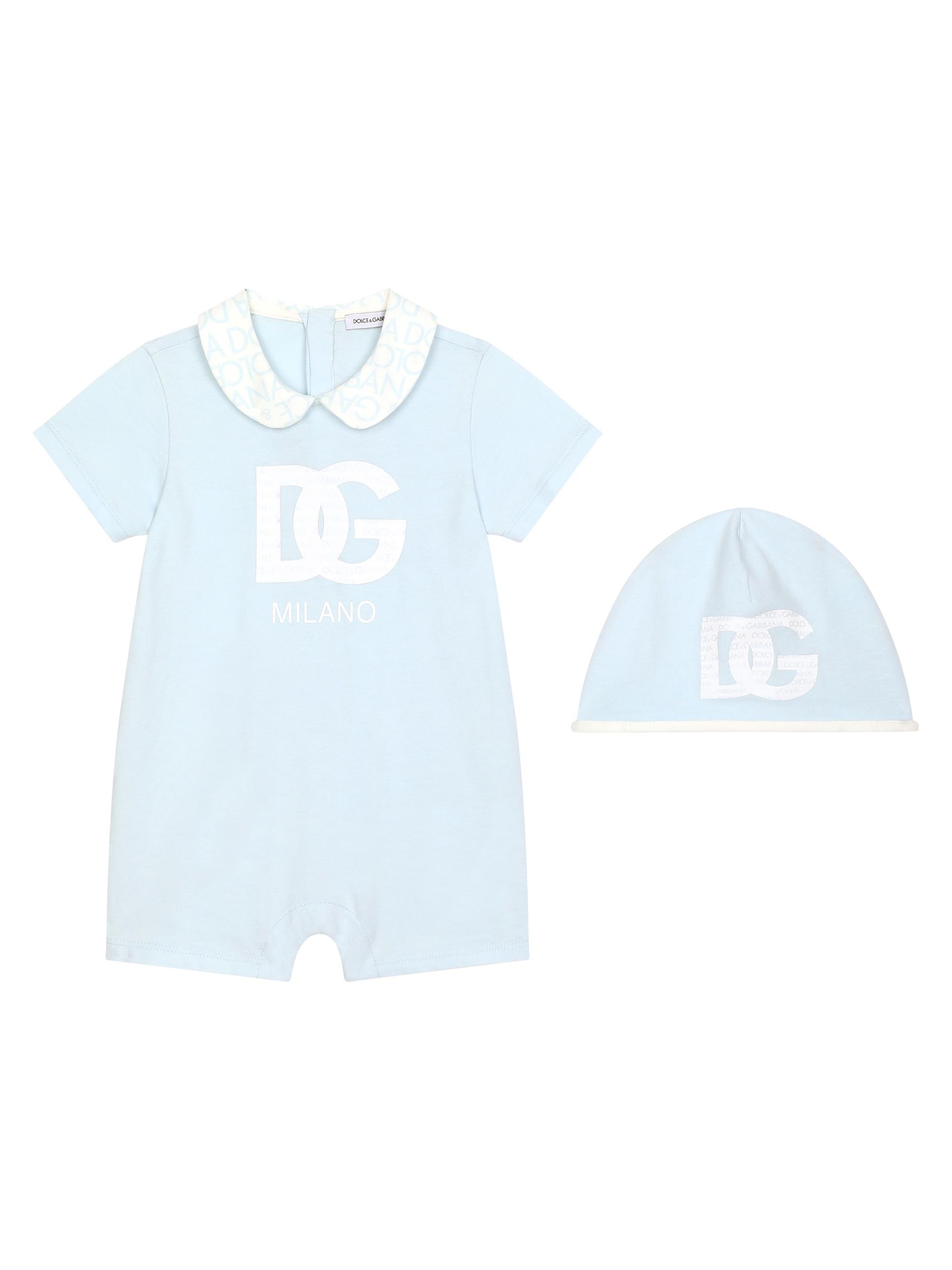 Dolce & Gabbana Baby's Logo Romper Set - Blue 18 Months