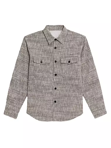 Garvin Shirt Jacket In Tweed Canvas